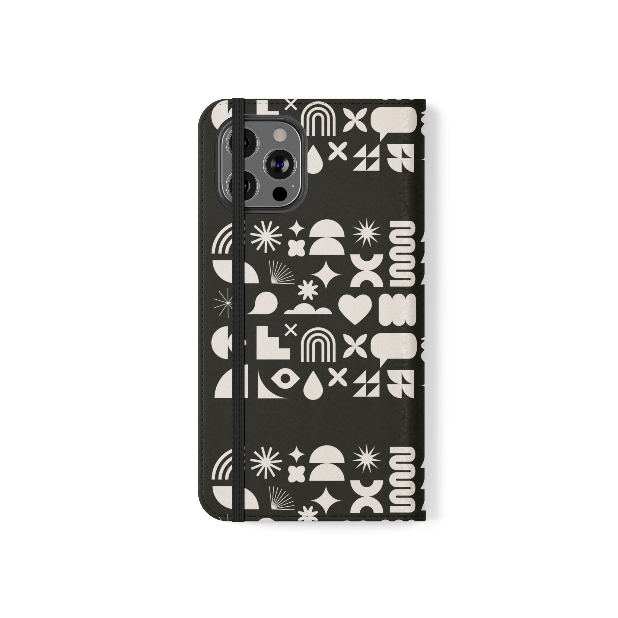 Stylish Flip Cases with Abstract Design - Versatile Phone Wallet for Everyday Use