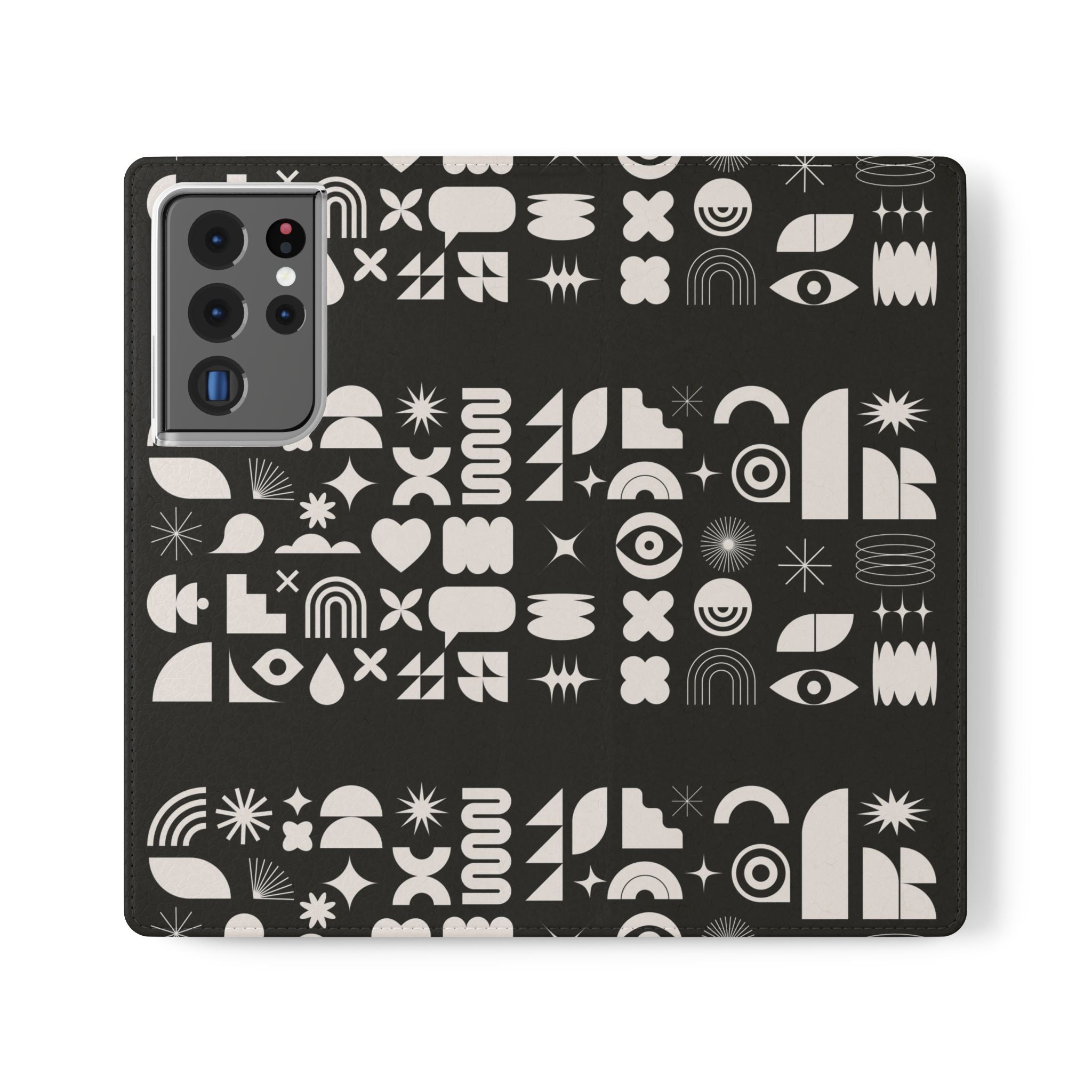 Stylish Flip Cases with Abstract Design - Versatile Phone Wallet for Everyday Use