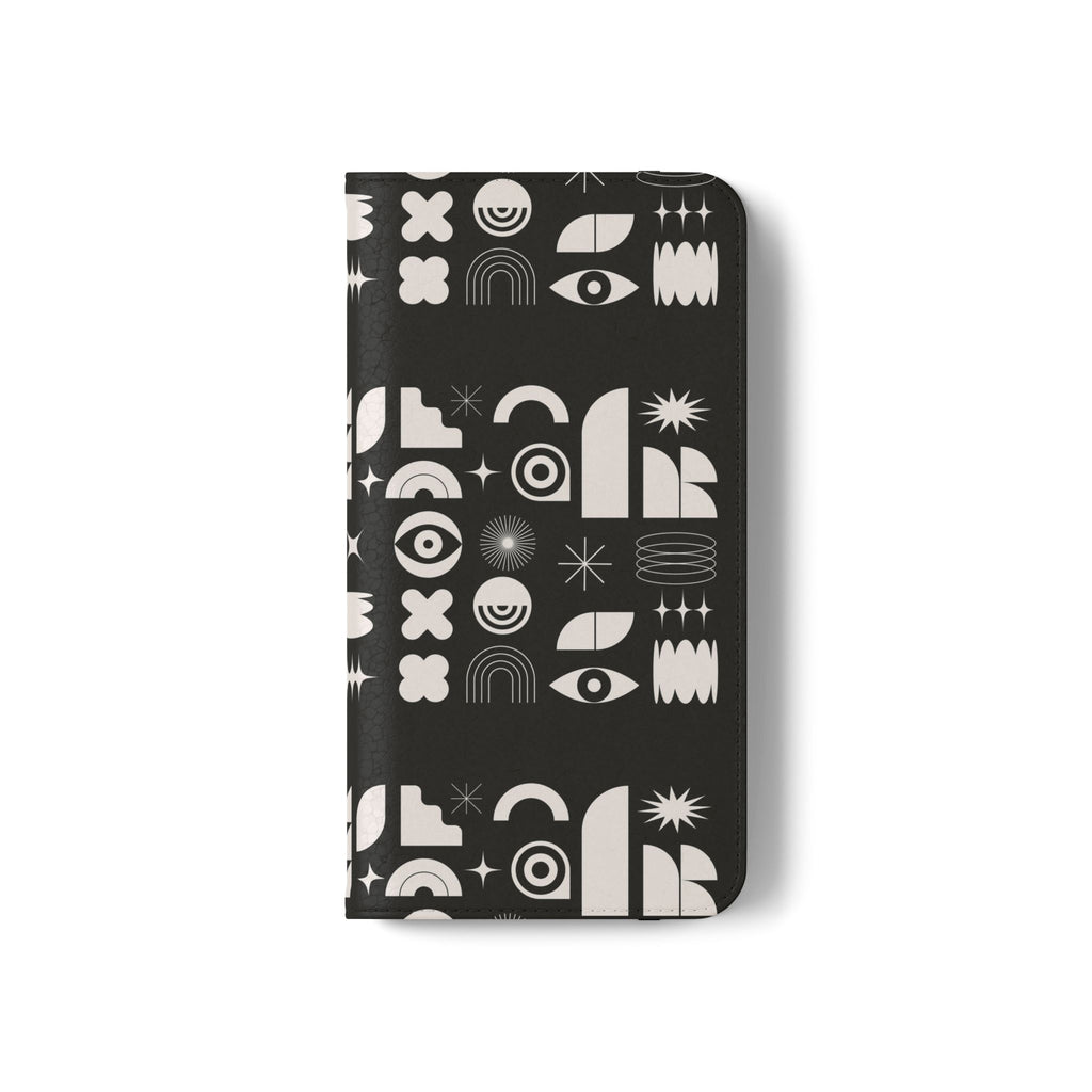 Stylish Flip Cases with Abstract Design - Versatile Phone Wallet for Everyday Use