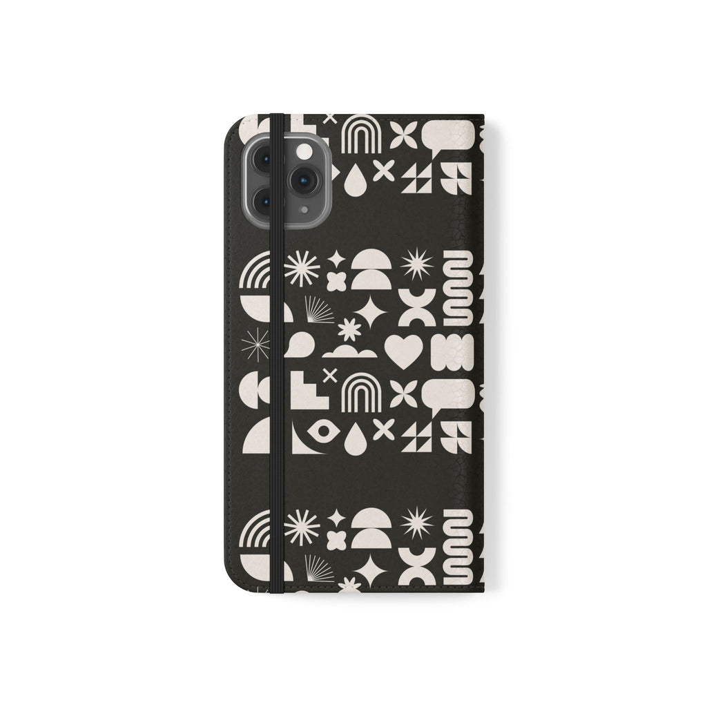 Stylish Flip Cases with Abstract Design - Versatile Phone Wallet for Everyday Use