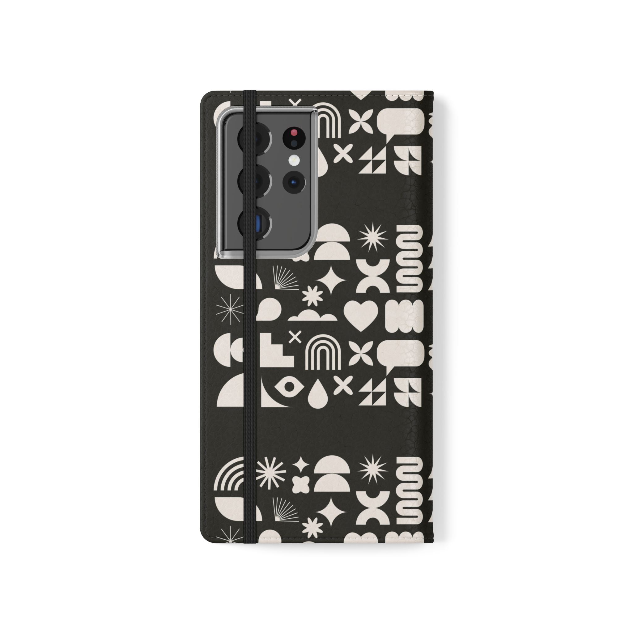 Stylish Flip Cases with Abstract Design - Versatile Phone Wallet for Everyday Use