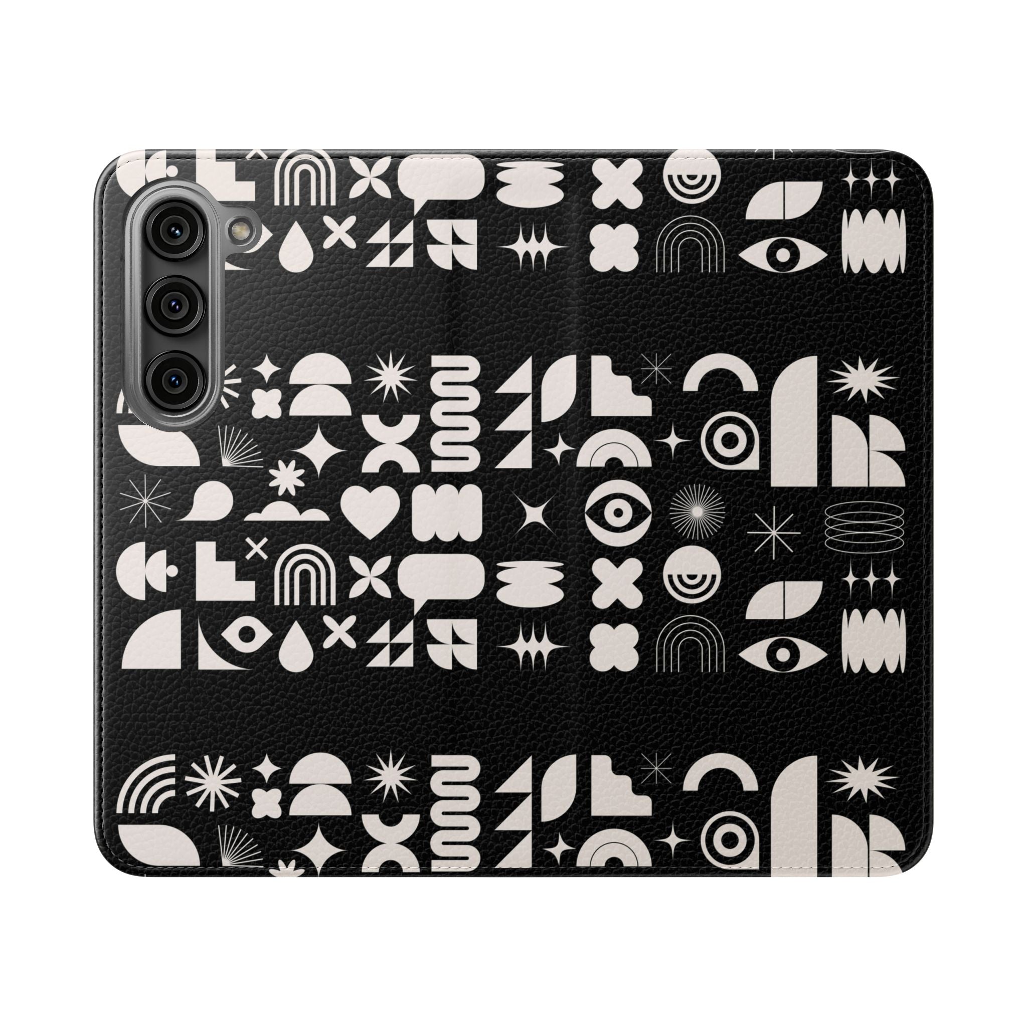 Stylish Flip Cases with Abstract Design - Versatile Phone Wallet for Everyday Use