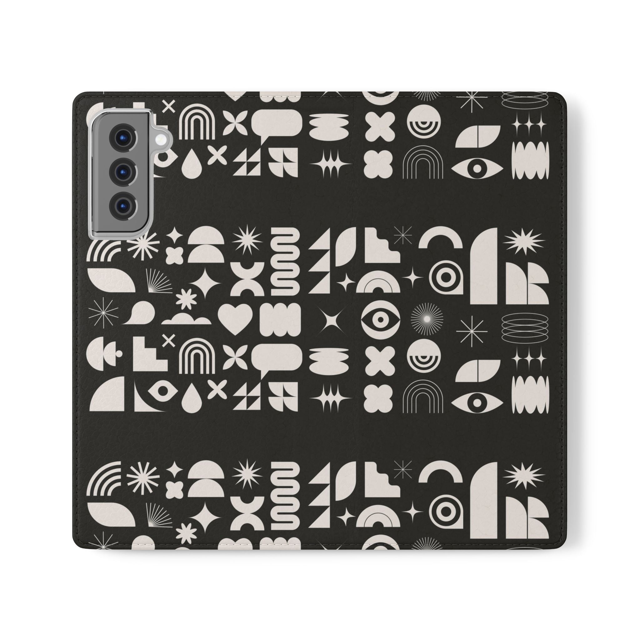 Stylish Flip Cases with Abstract Design - Versatile Phone Wallet for Everyday Use
