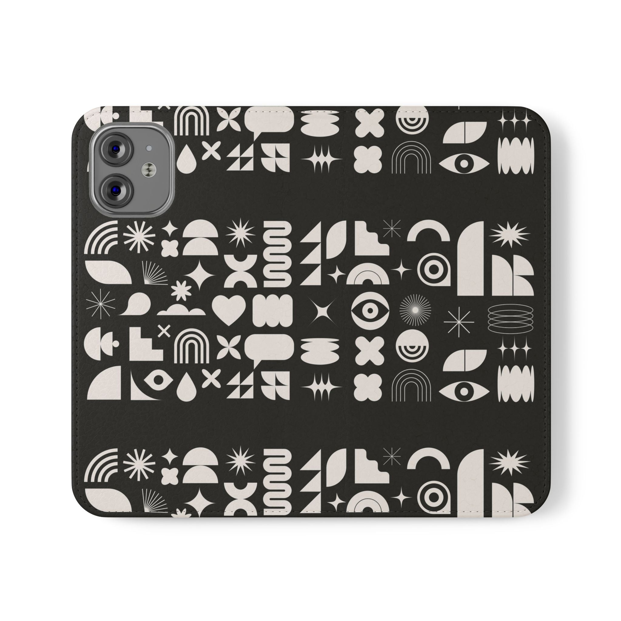 Stylish Flip Cases with Abstract Design - Versatile Phone Wallet for Everyday Use