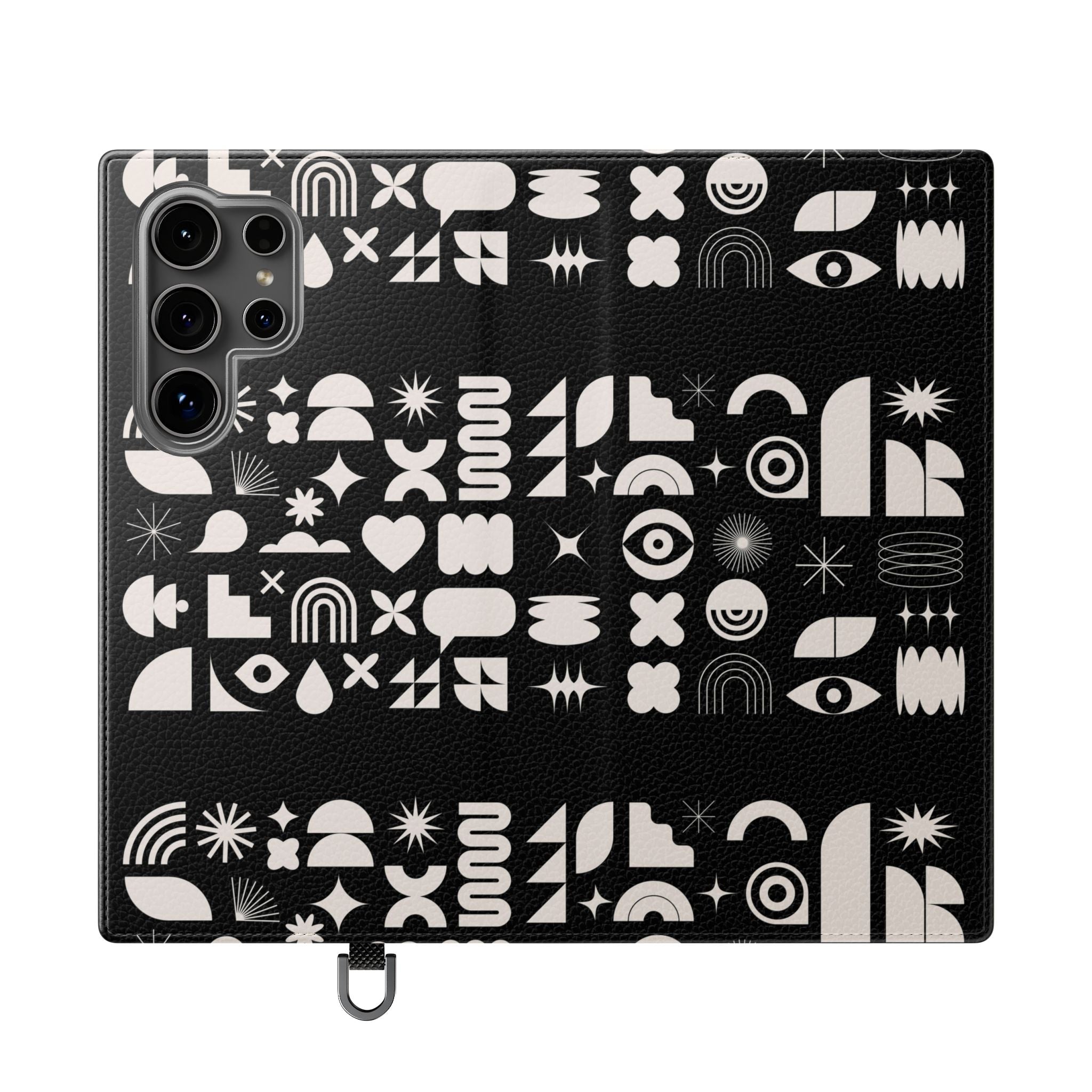 Stylish Flip Cases with Abstract Design - Versatile Phone Wallet for Everyday Use