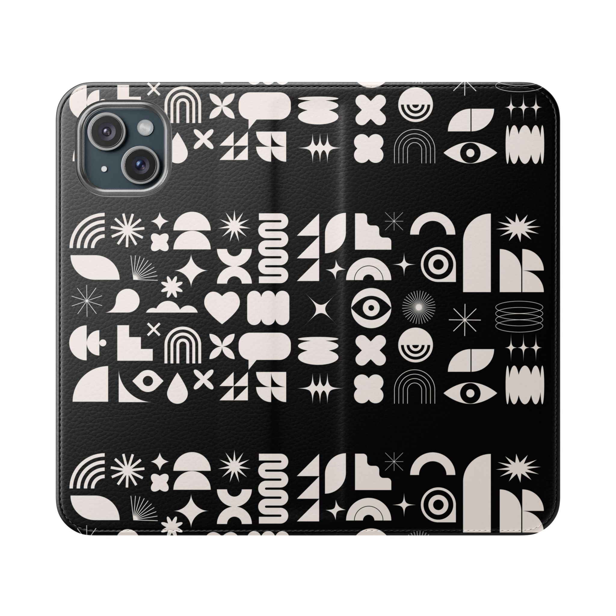 Stylish Flip Cases with Abstract Design - Versatile Phone Wallet for Everyday Use