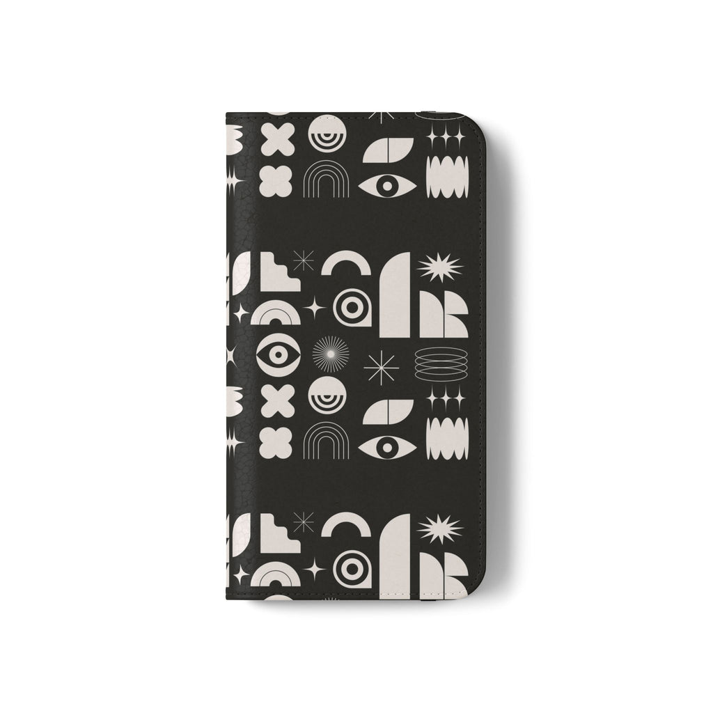 Stylish Flip Cases with Abstract Design - Versatile Phone Wallet for Everyday Use