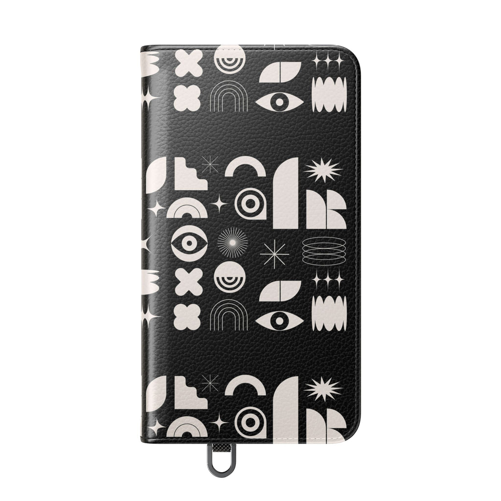 Stylish Flip Cases with Abstract Design - Versatile Phone Wallet for Everyday Use