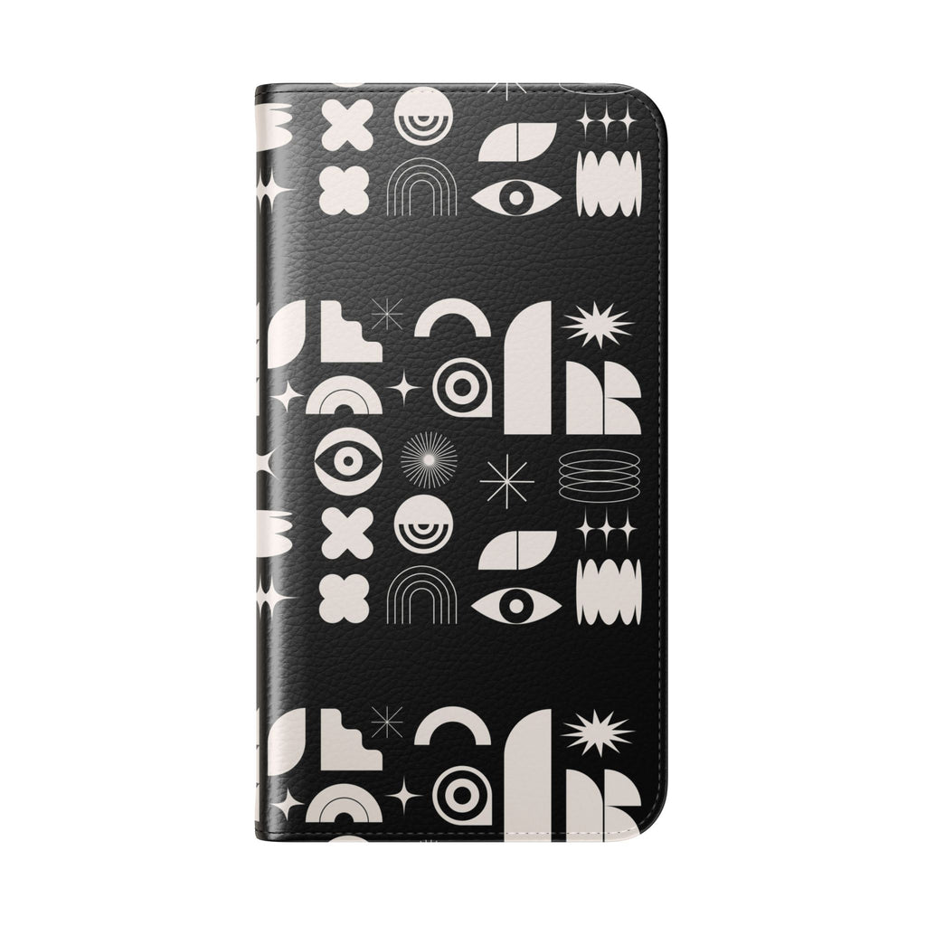 Stylish Flip Cases with Abstract Design - Versatile Phone Wallet for Everyday Use