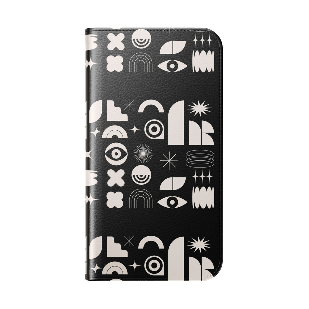 Stylish Flip Cases with Abstract Design - Versatile Phone Wallet for Everyday Use