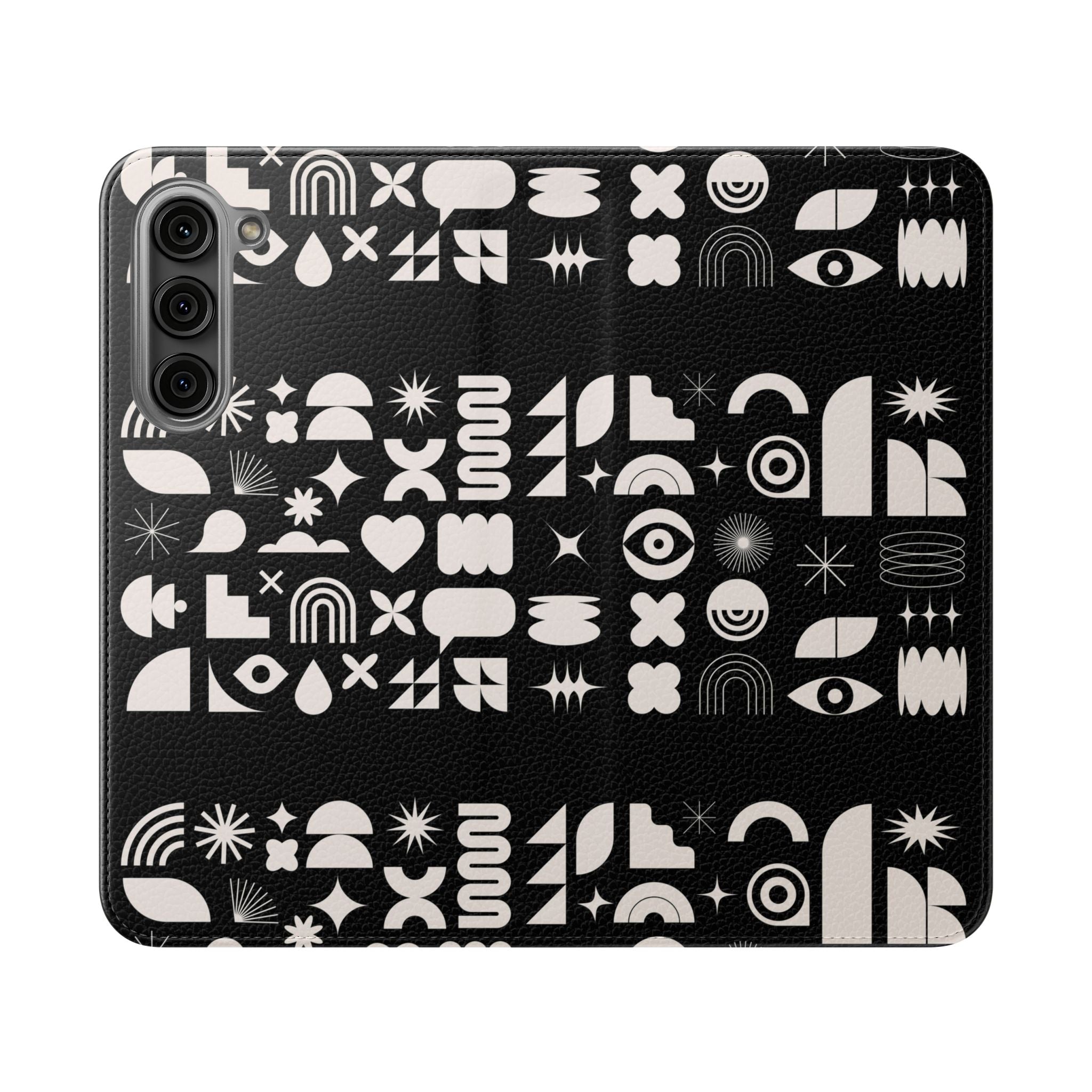 Stylish Flip Cases with Abstract Design - Versatile Phone Wallet for Everyday Use