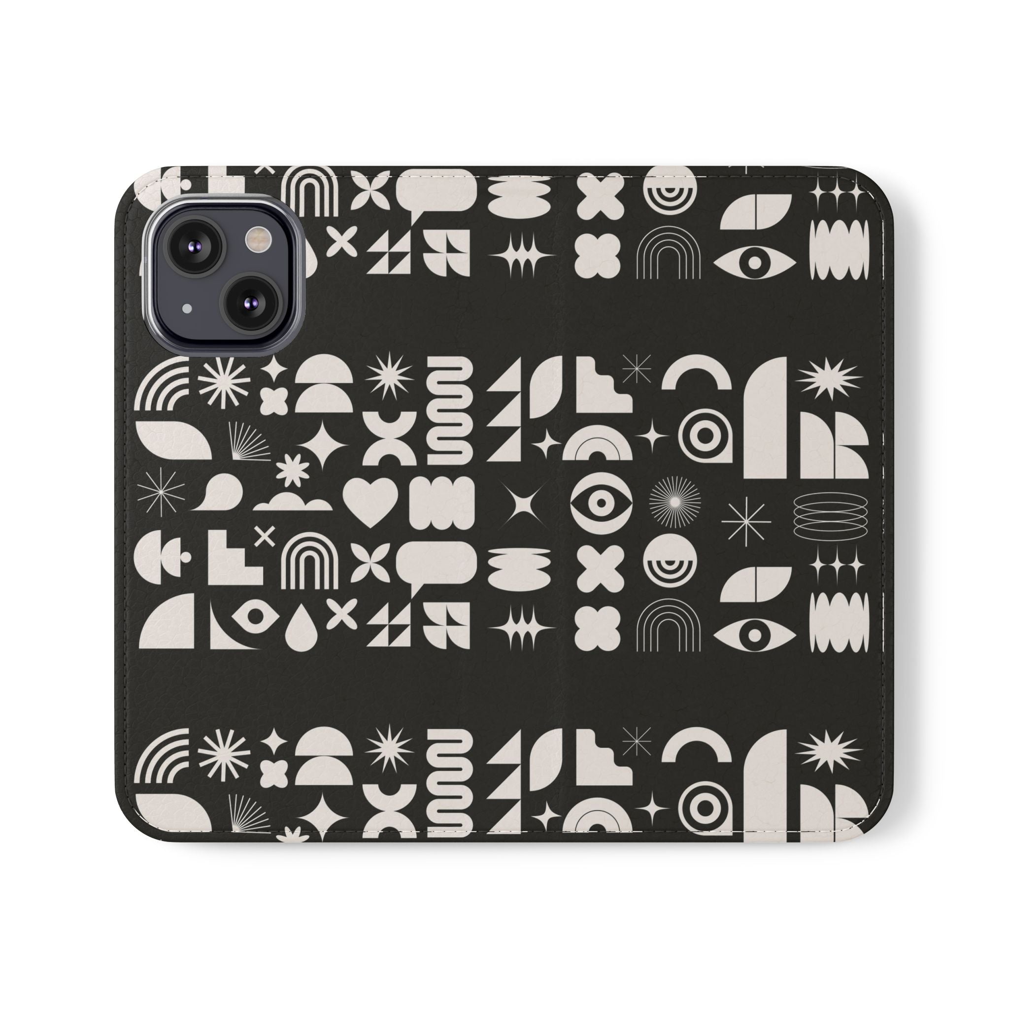 Stylish Flip Cases with Abstract Design - Versatile Phone Wallet for Everyday Use