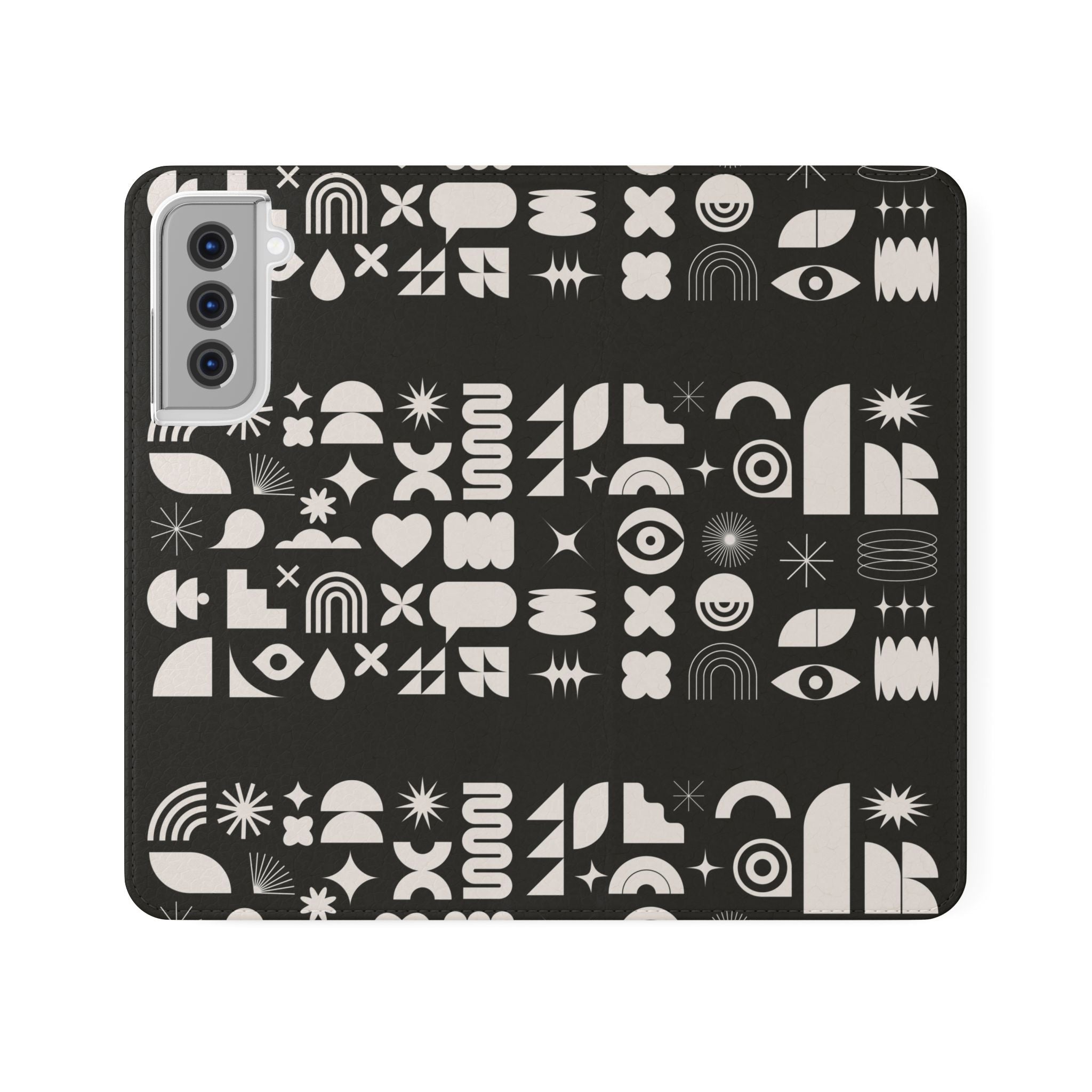 Stylish Flip Cases with Abstract Design - Versatile Phone Wallet for Everyday Use