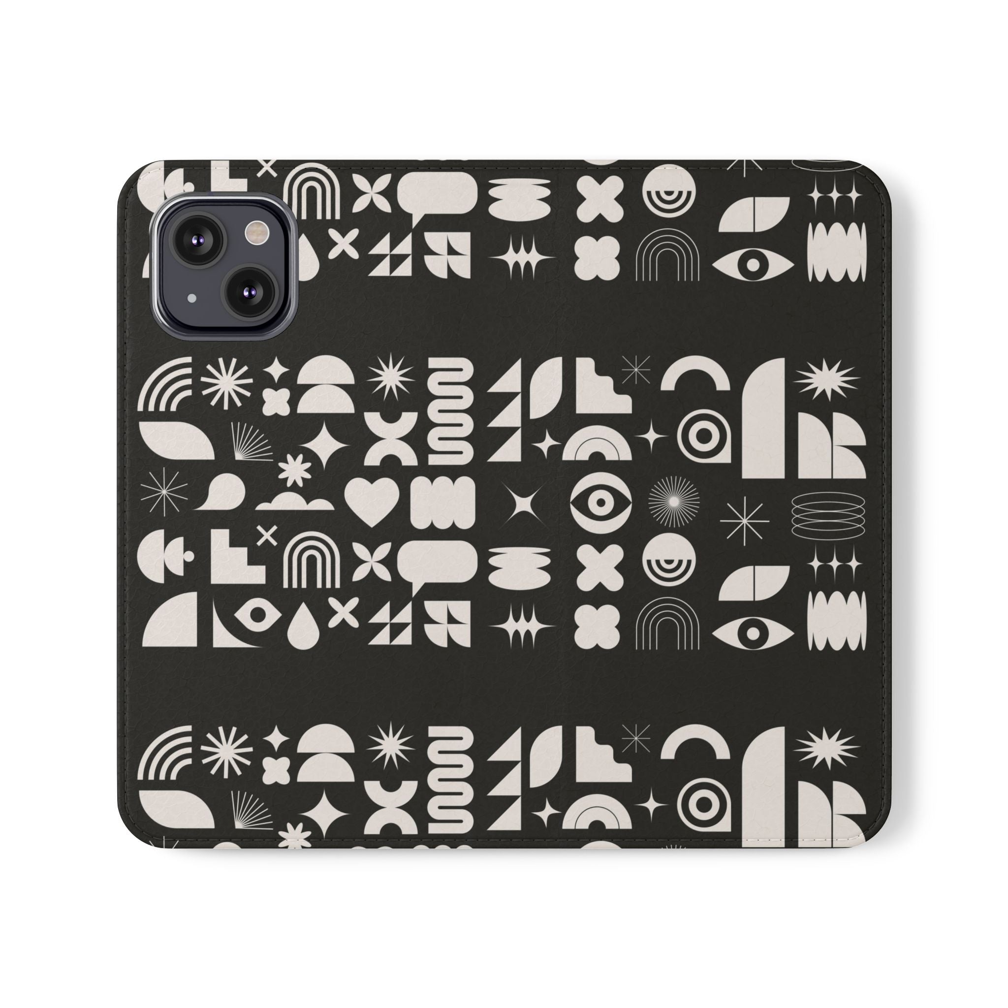 Stylish Flip Cases with Abstract Design - Versatile Phone Wallet for Everyday Use