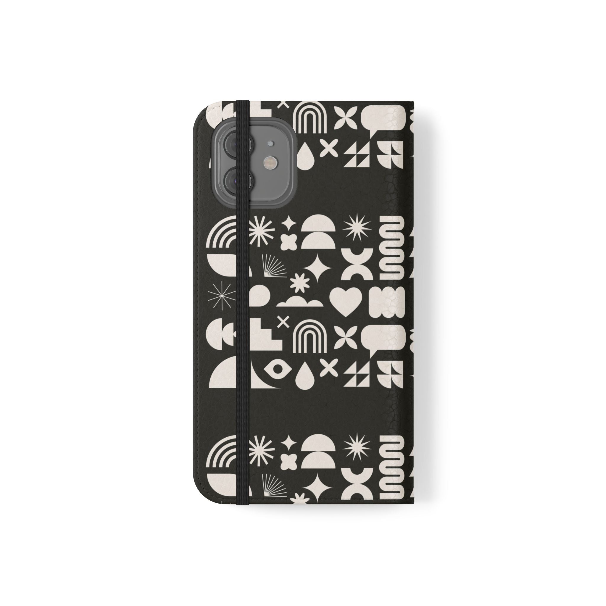 Stylish Flip Cases with Abstract Design - Versatile Phone Wallet for Everyday Use
