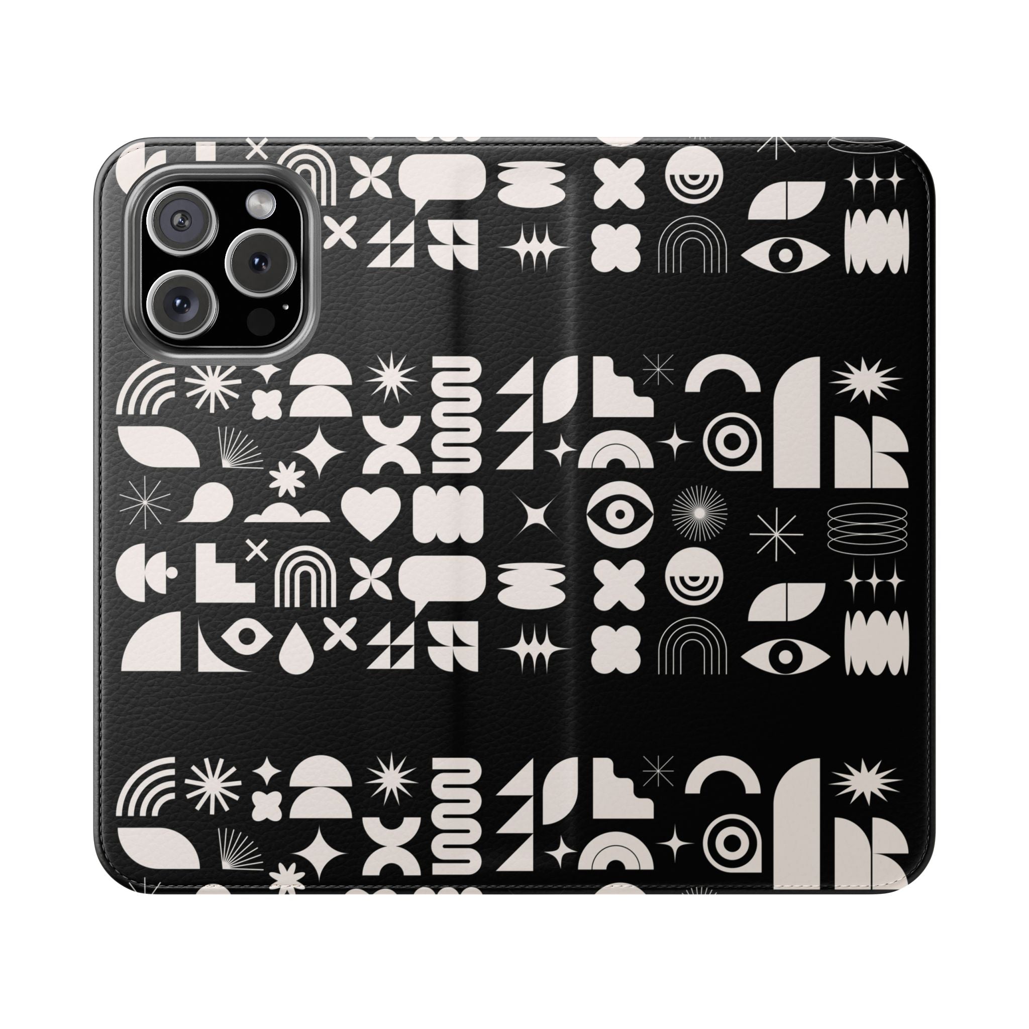 Stylish Flip Cases with Abstract Design - Versatile Phone Wallet for Everyday Use