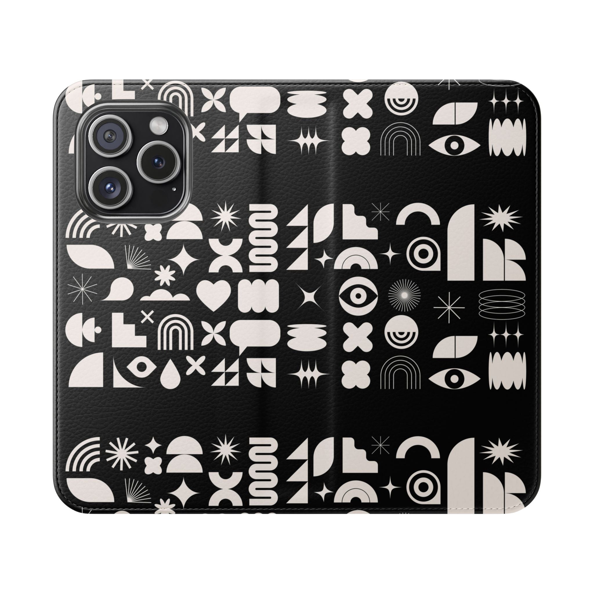 Stylish Flip Cases with Abstract Design - Versatile Phone Wallet for Everyday Use