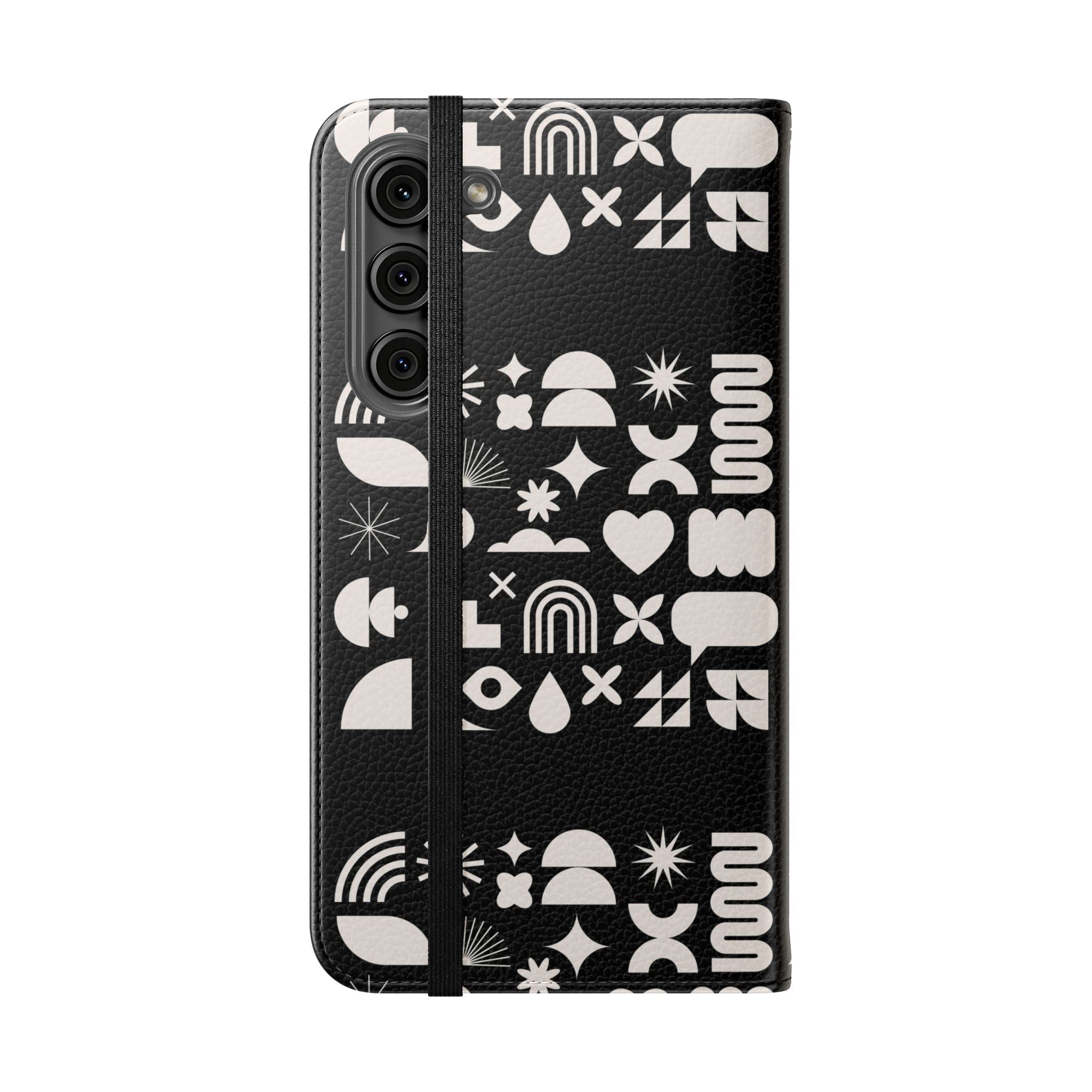 Stylish Flip Cases with Abstract Design - Versatile Phone Wallet for Everyday Use