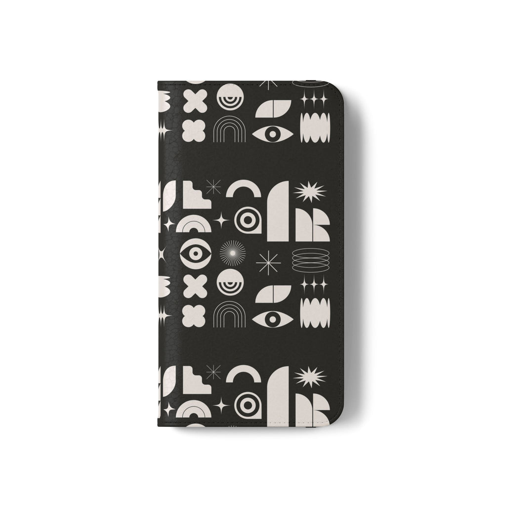 Stylish Flip Cases with Abstract Design - Versatile Phone Wallet for Everyday Use
