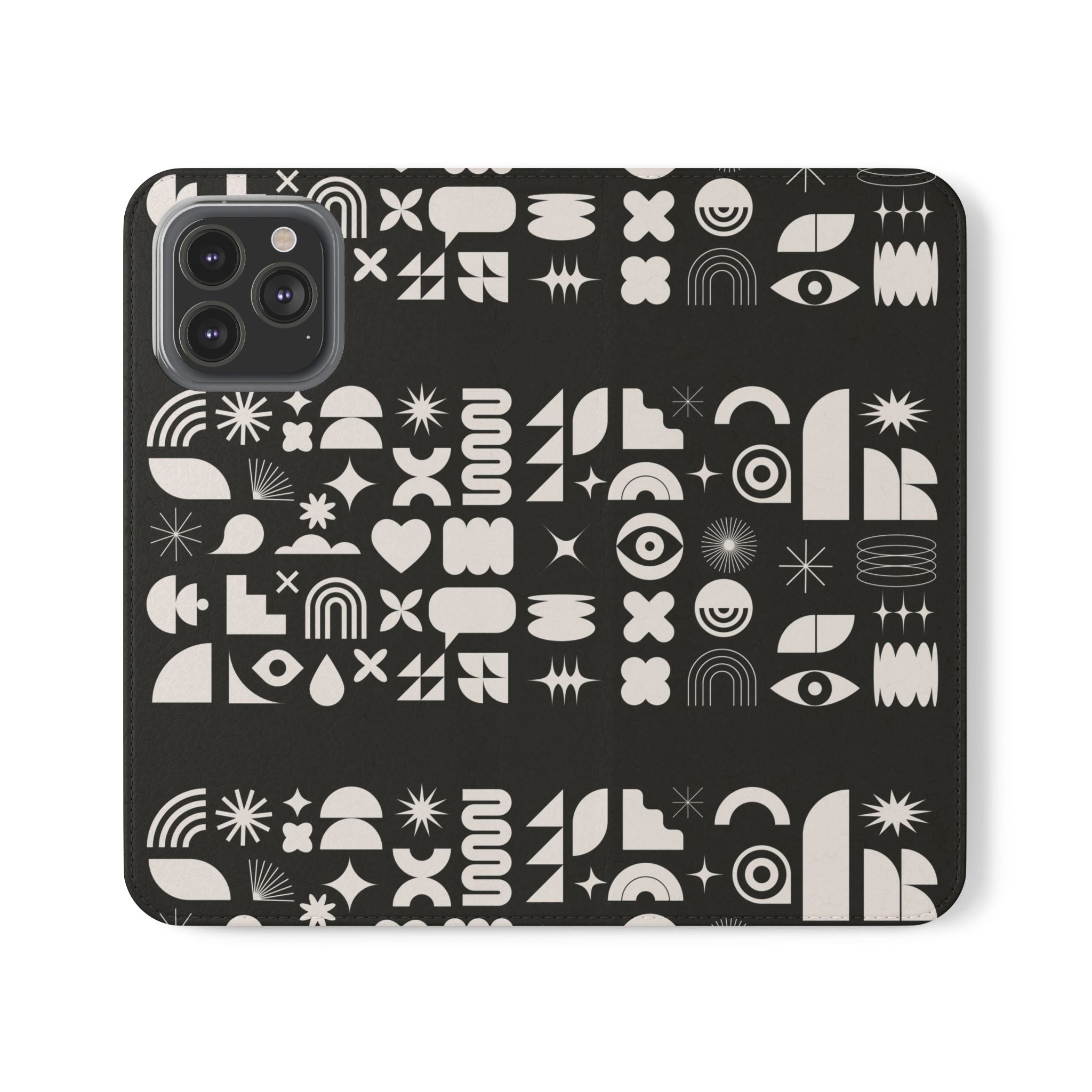 Stylish Flip Cases with Abstract Design - Versatile Phone Wallet for Everyday Use