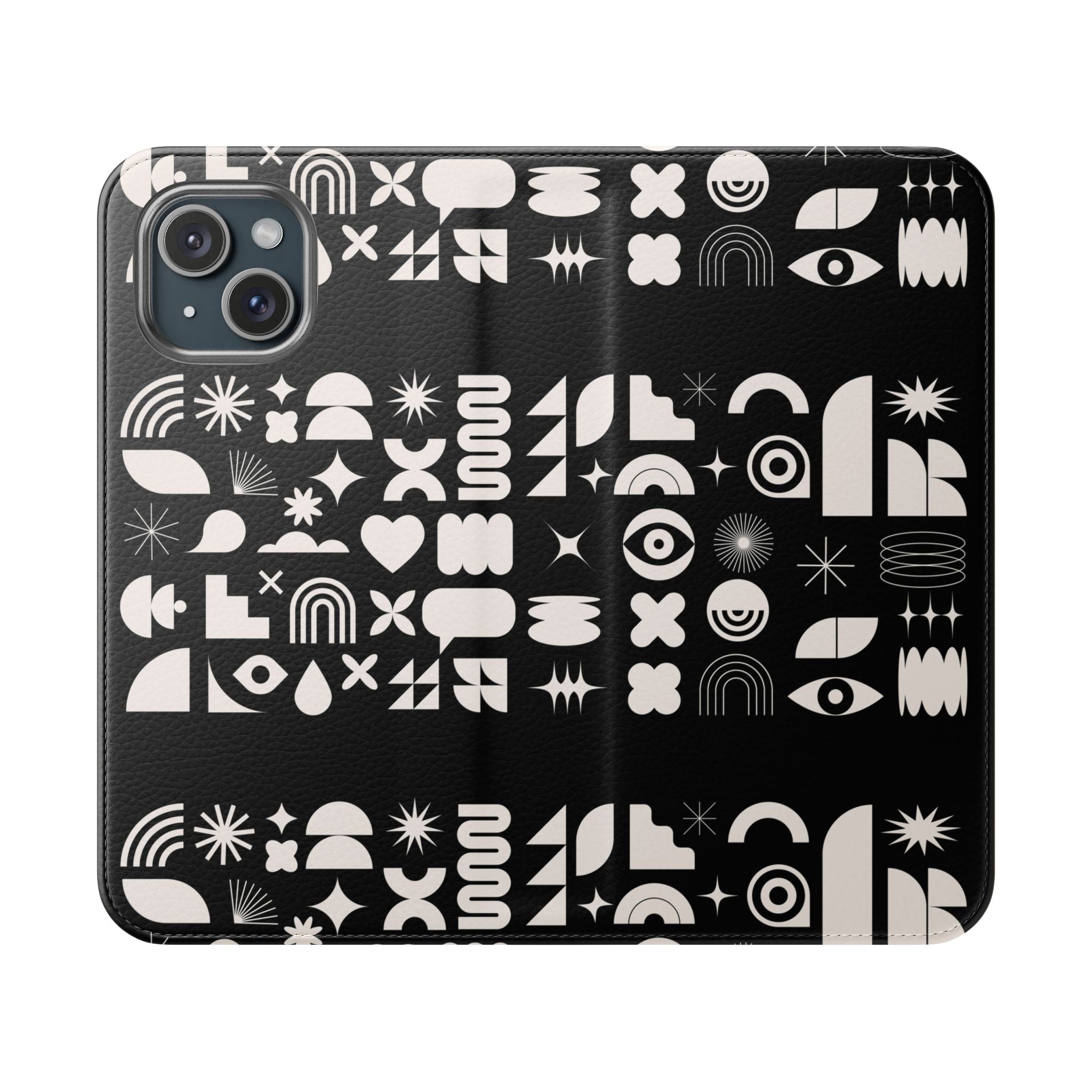 Stylish Flip Cases with Abstract Design - Versatile Phone Wallet for Everyday Use