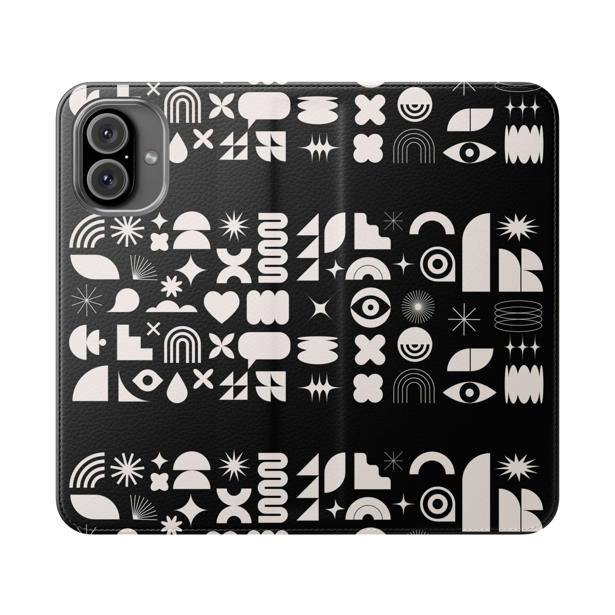 Stylish Flip Cases with Abstract Design - Versatile Phone Wallet for Everyday Use