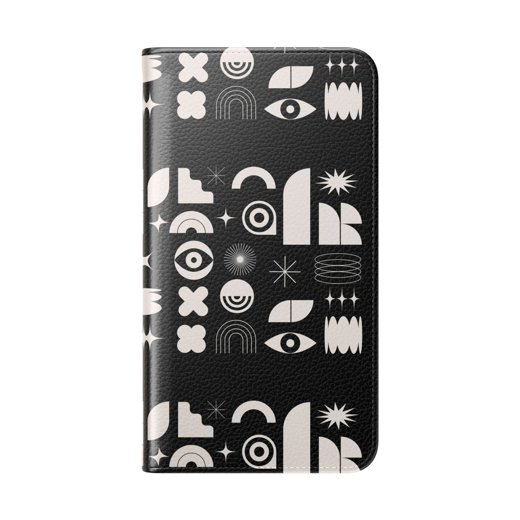 Stylish Flip Cases with Abstract Design - Versatile Phone Wallet for Everyday Use