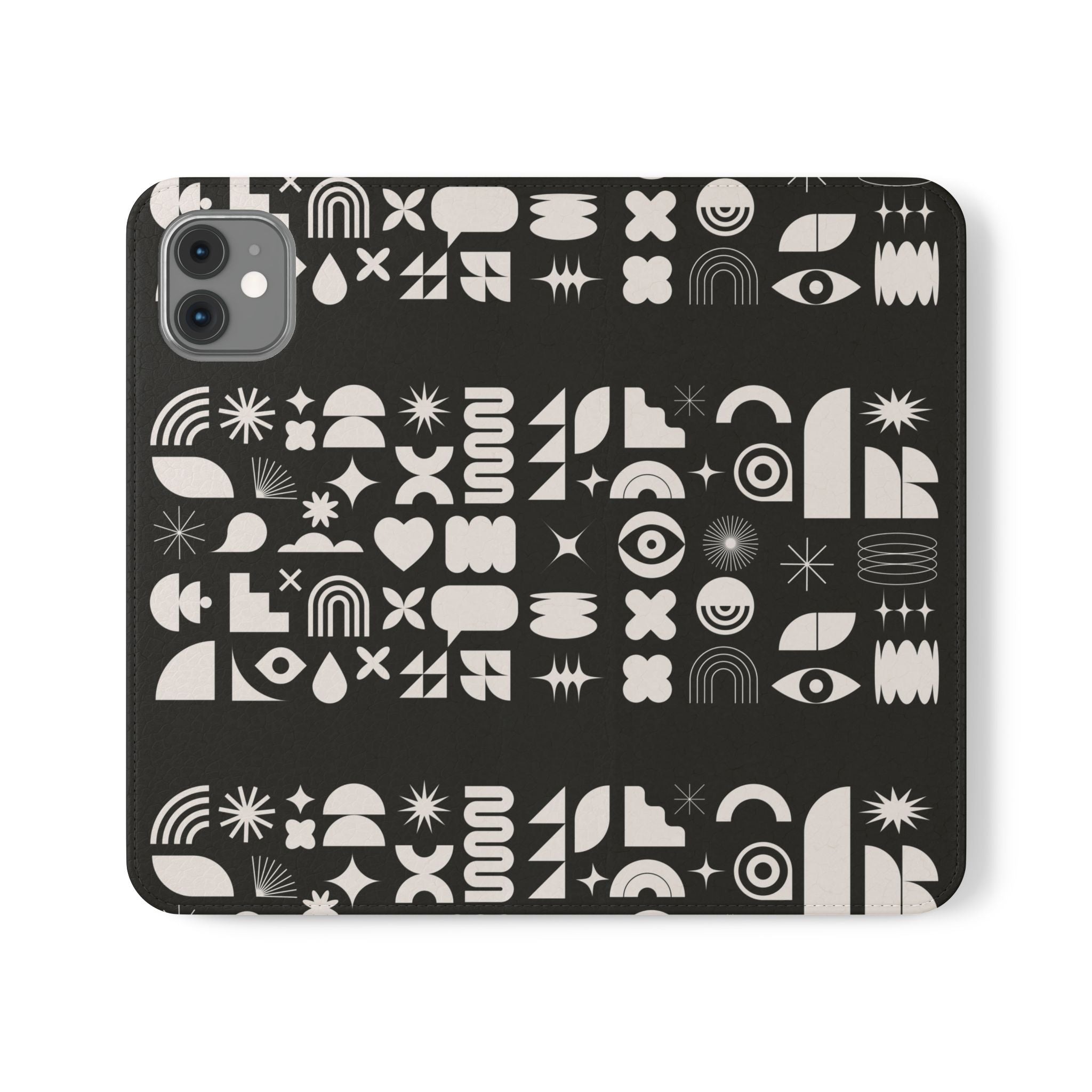 Stylish Flip Cases with Abstract Design - Versatile Phone Wallet for Everyday Use