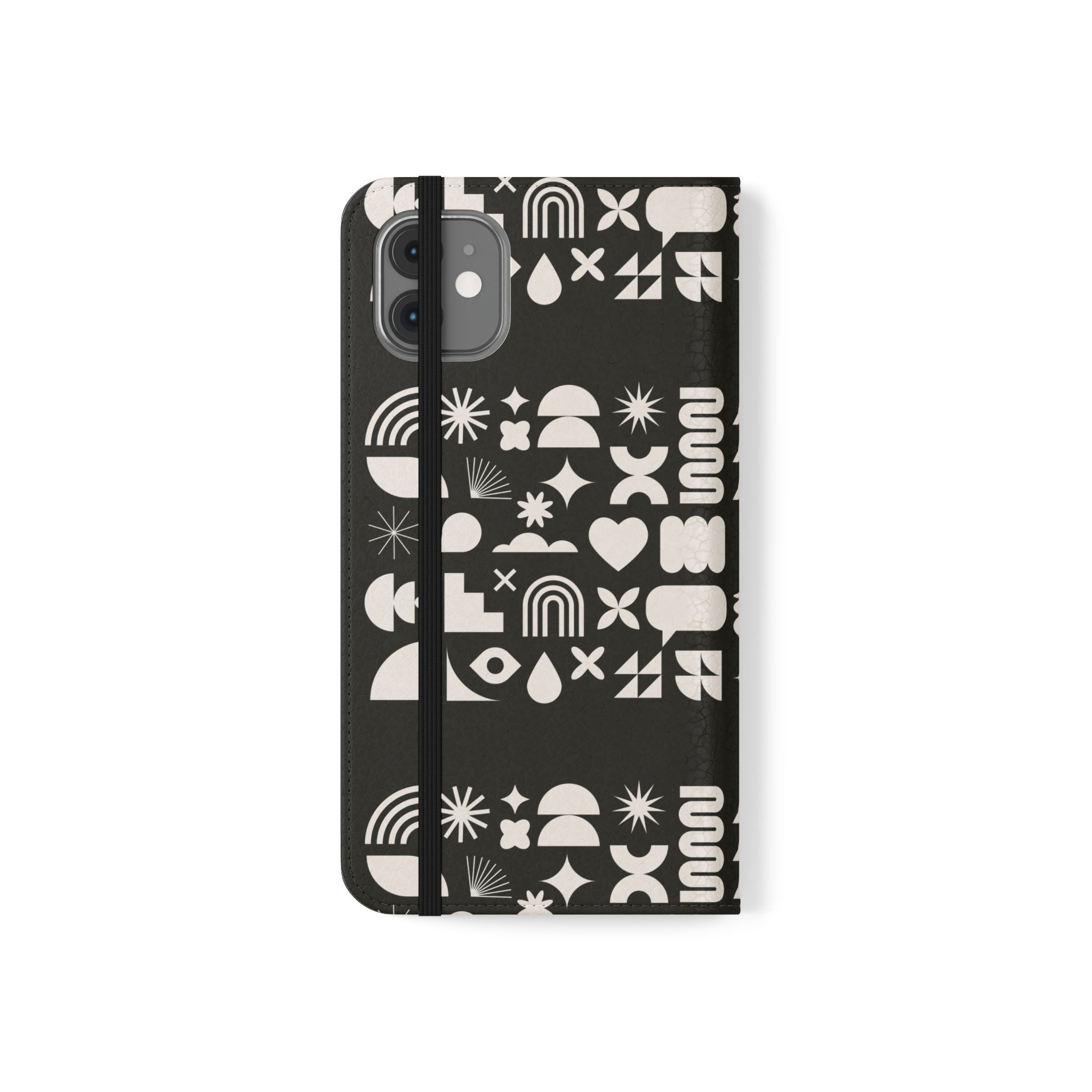 Stylish Flip Cases with Abstract Design - Versatile Phone Wallet for Everyday Use