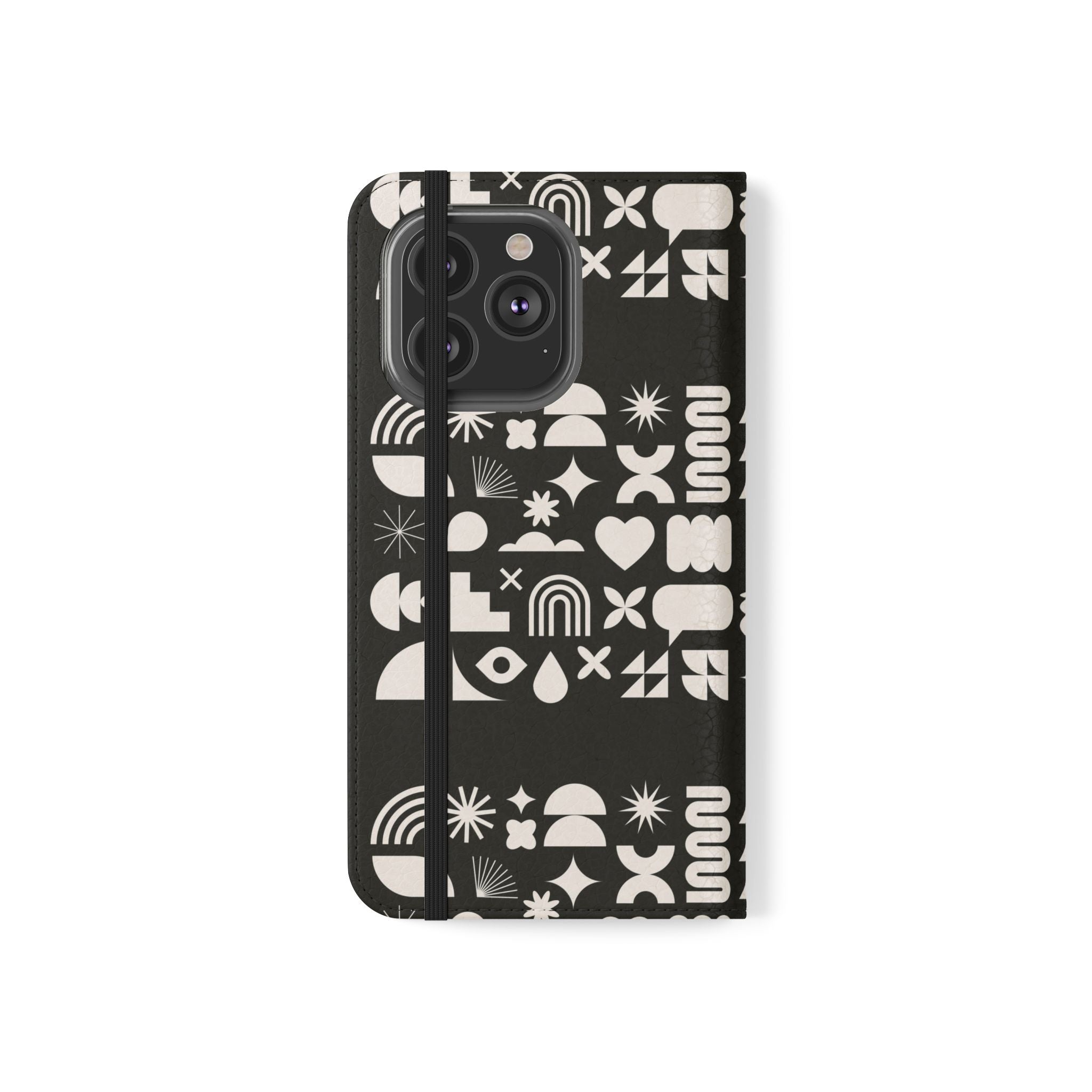 Stylish Flip Cases with Abstract Design - Versatile Phone Wallet for Everyday Use