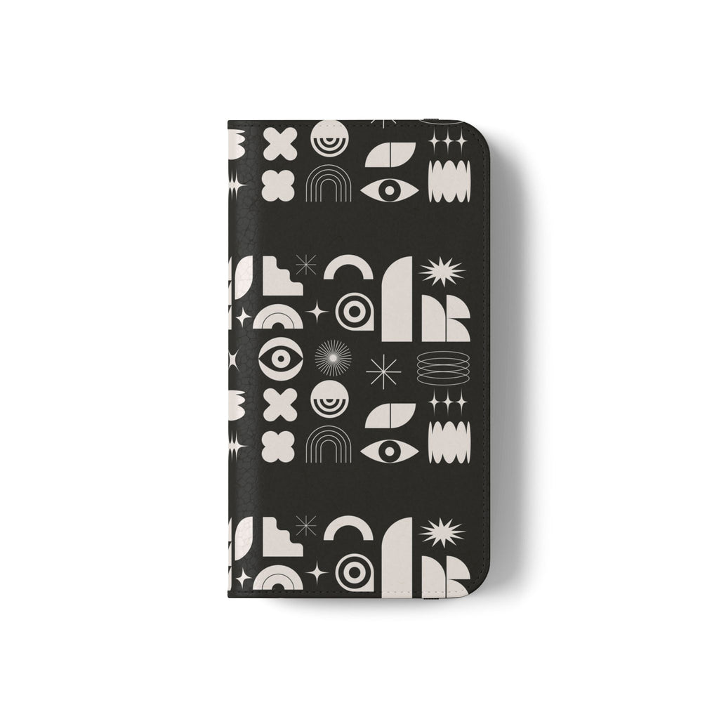 Stylish Flip Cases with Abstract Design - Versatile Phone Wallet for Everyday Use