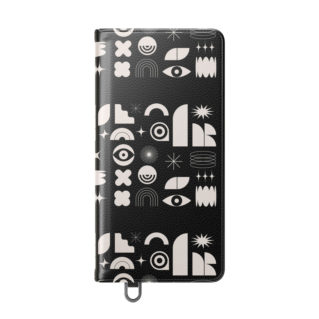 Stylish Flip Cases with Abstract Design - Versatile Phone Wallet for Everyday Use