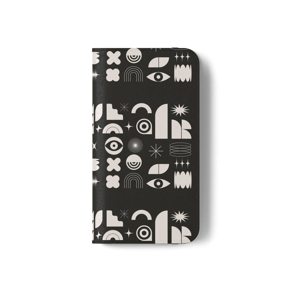 Stylish Flip Cases with Abstract Design - Versatile Phone Wallet for Everyday Use