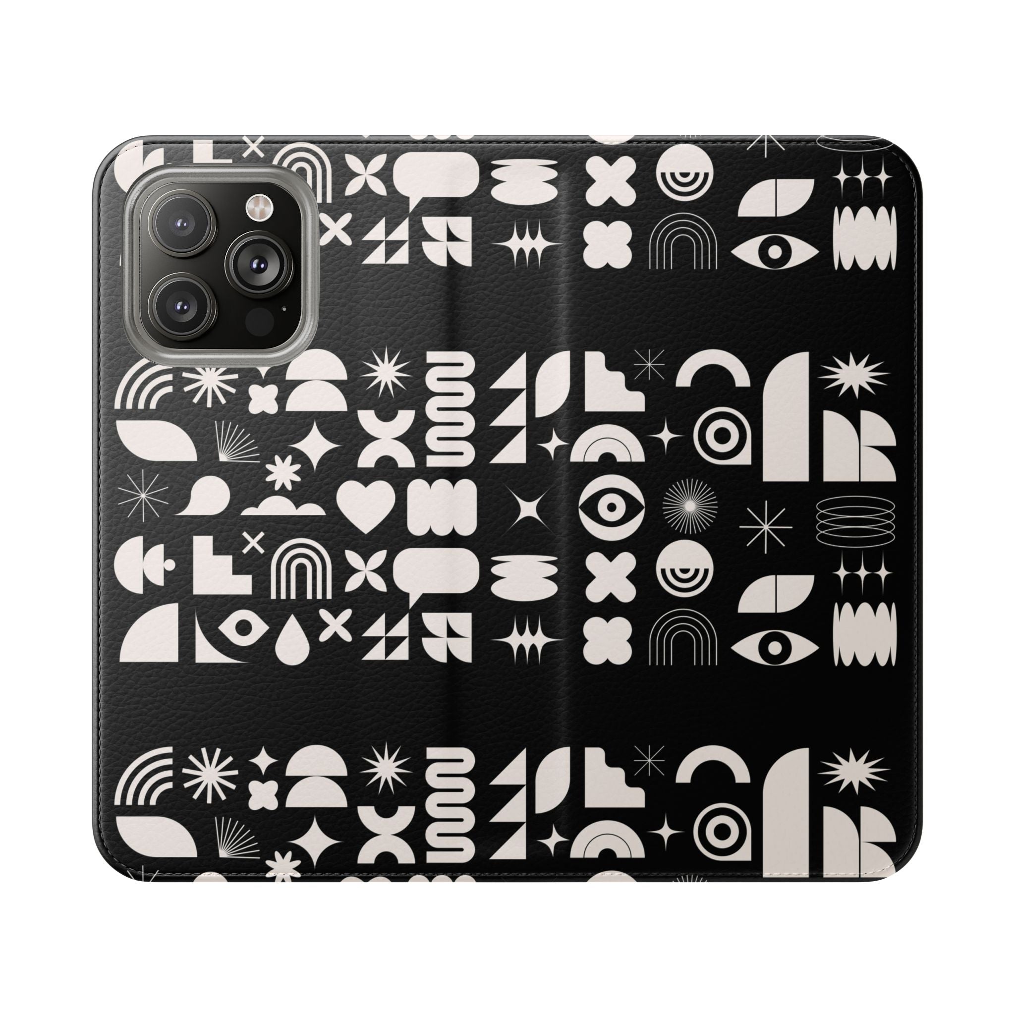 Stylish Flip Cases with Abstract Design - Versatile Phone Wallet for Everyday Use