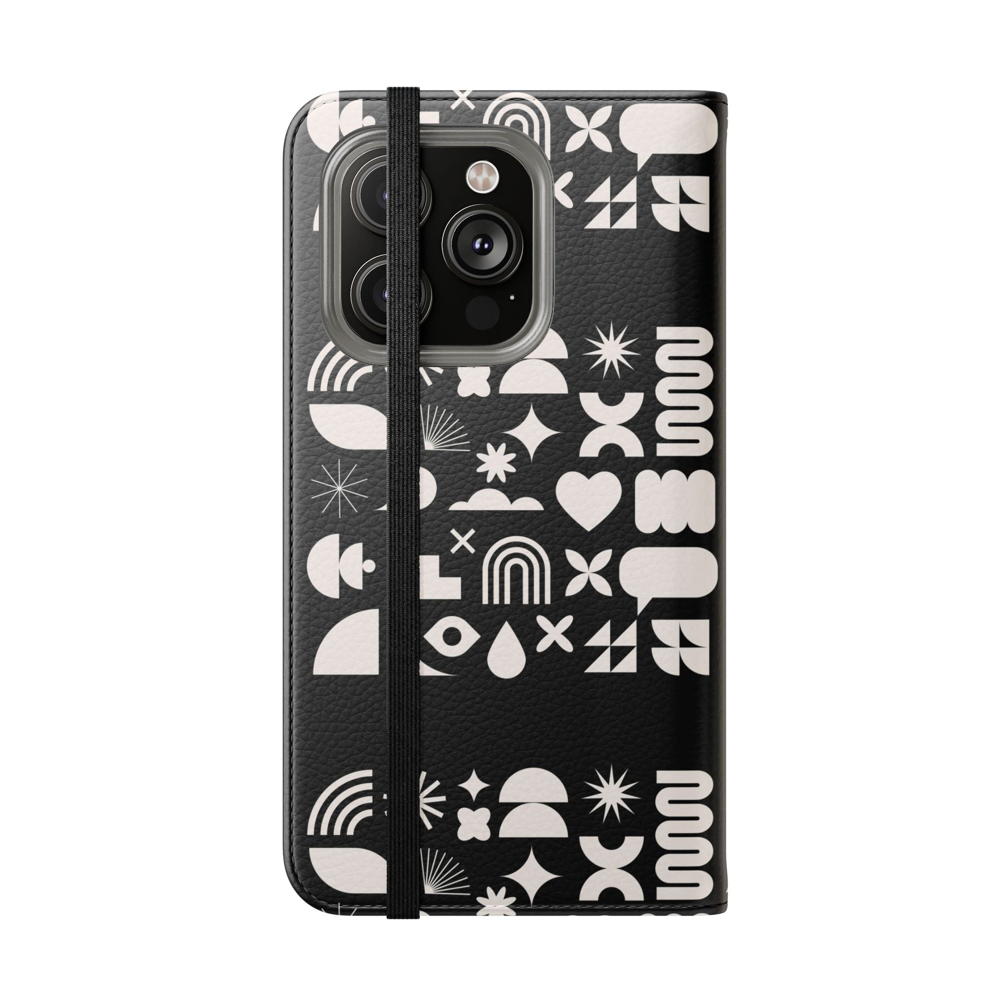 Stylish Flip Cases with Abstract Design - Versatile Phone Wallet for Everyday Use