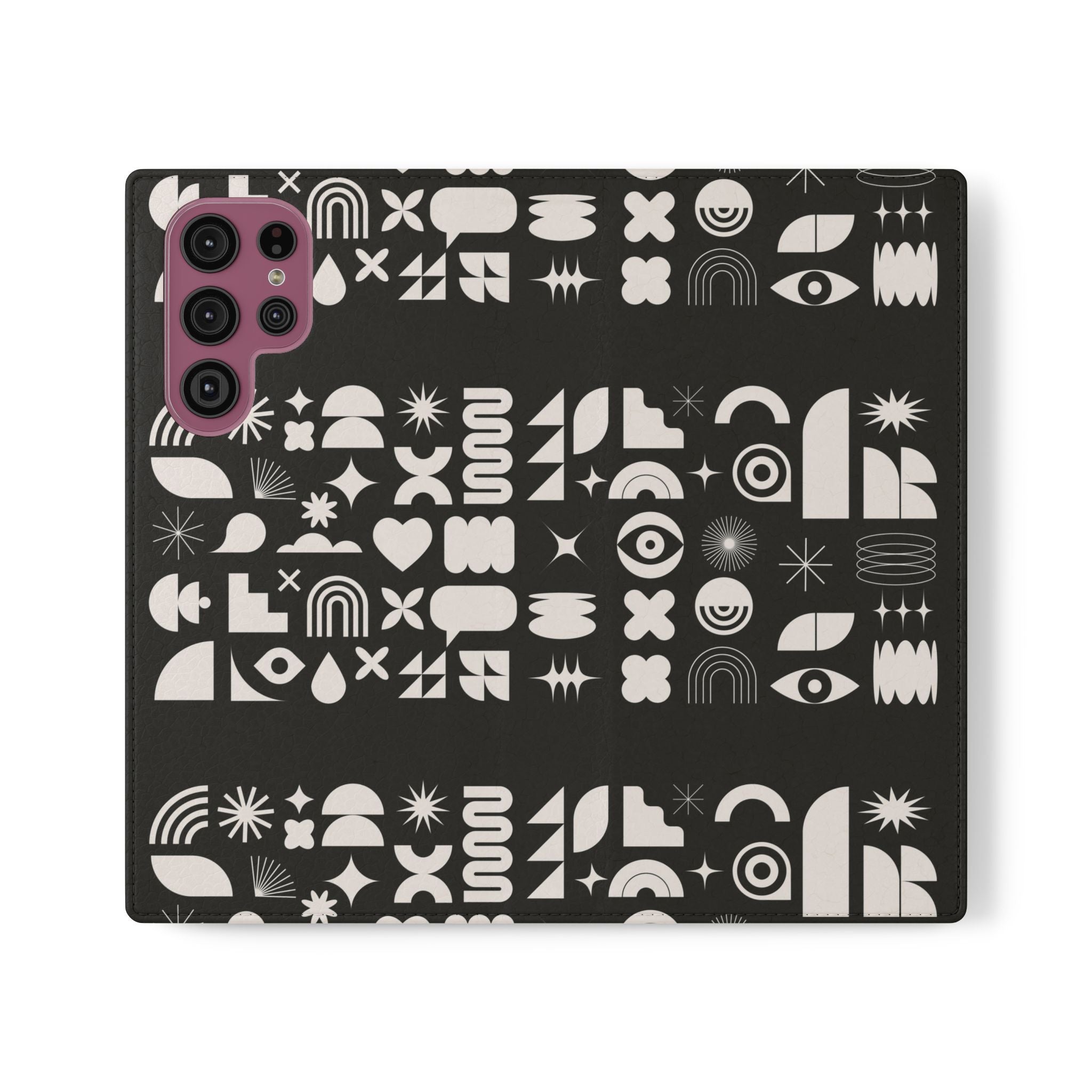 Stylish Flip Cases with Abstract Design - Versatile Phone Wallet for Everyday Use