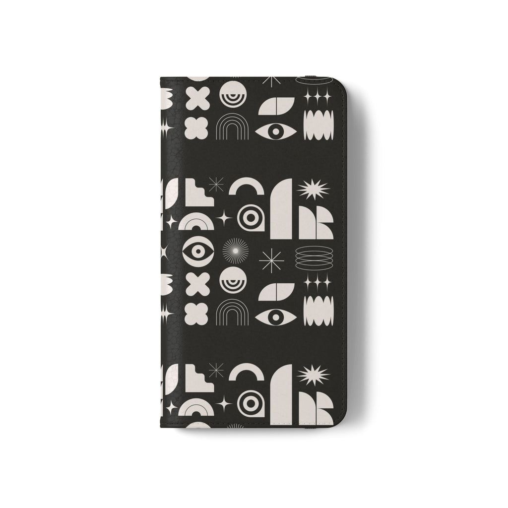 Stylish Flip Cases with Abstract Design - Versatile Phone Wallet for Everyday Use