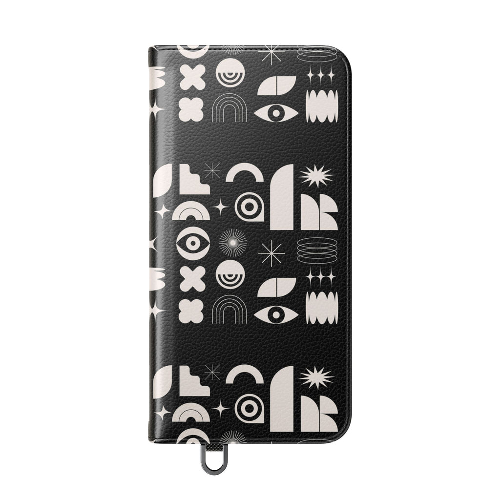Stylish Flip Cases with Abstract Design - Versatile Phone Wallet for Everyday Use
