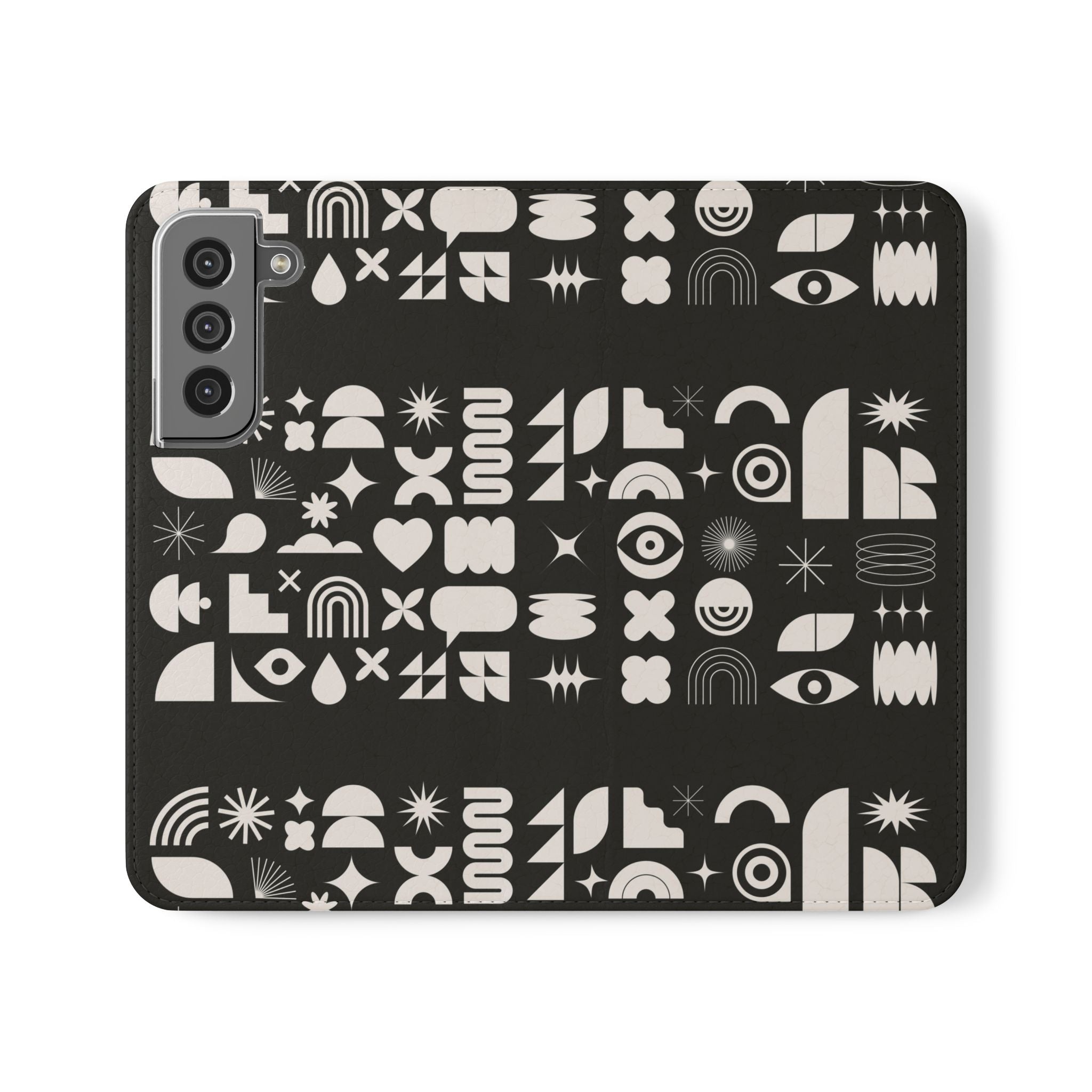Stylish Flip Cases with Abstract Design - Versatile Phone Wallet for Everyday Use