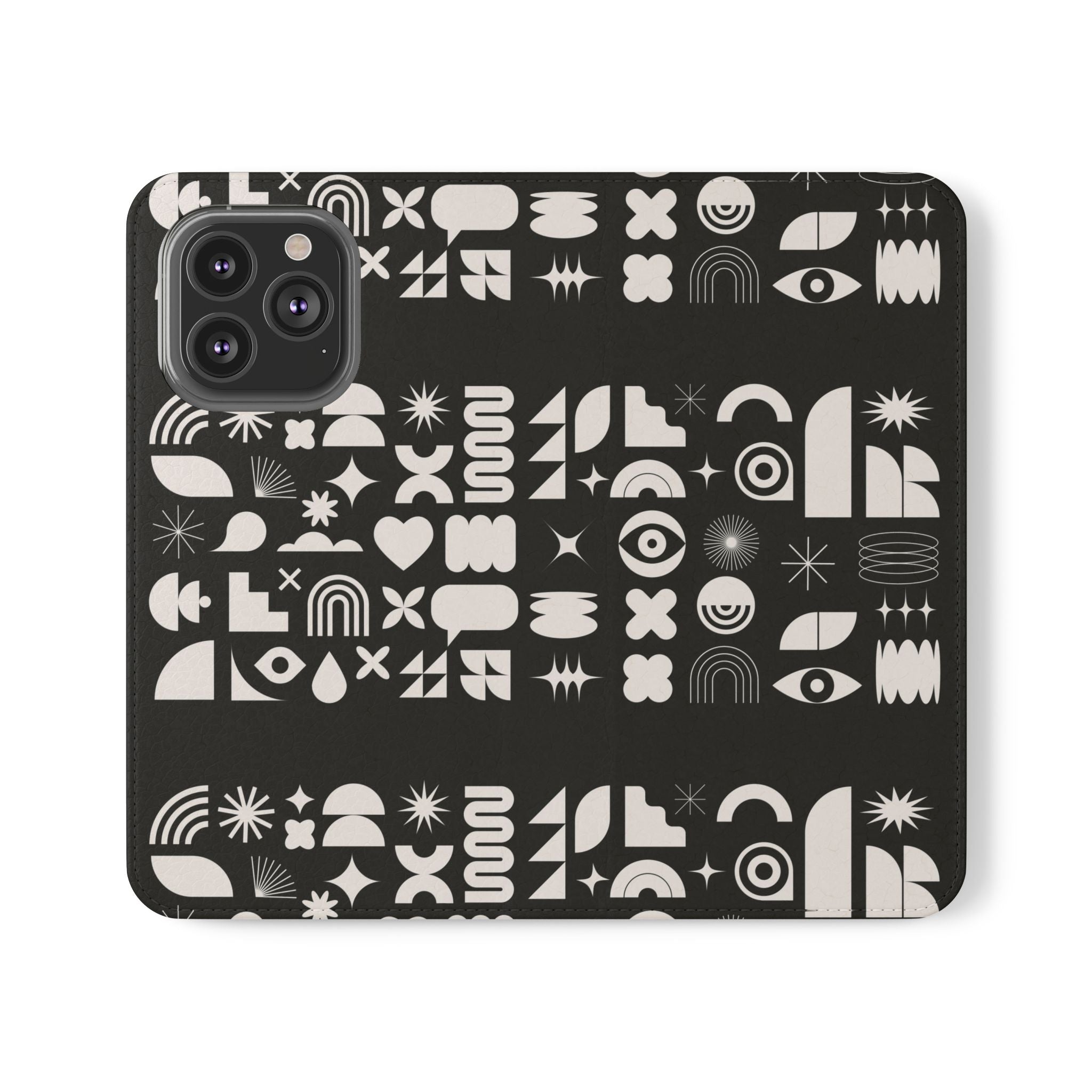 Stylish Flip Cases with Abstract Design - Versatile Phone Wallet for Everyday Use