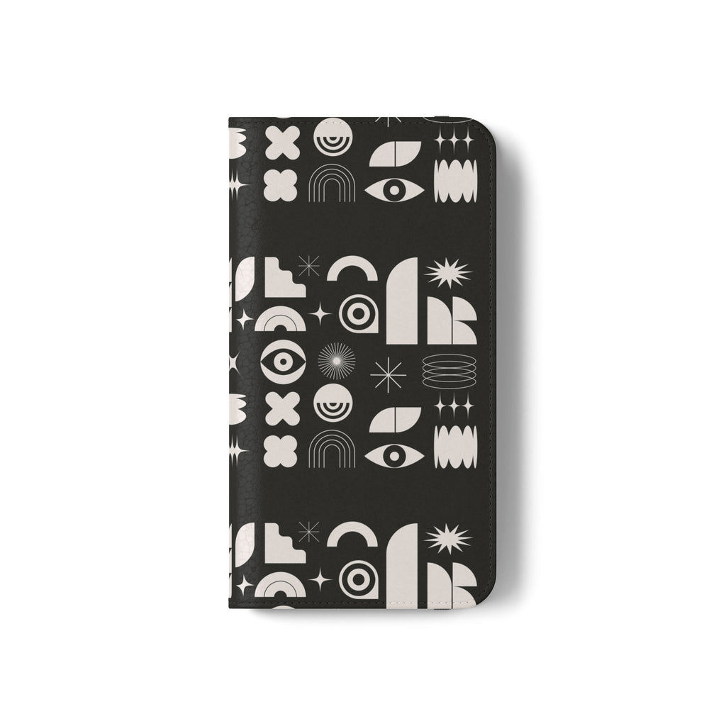 Stylish Flip Cases with Abstract Design - Versatile Phone Wallet for Everyday Use