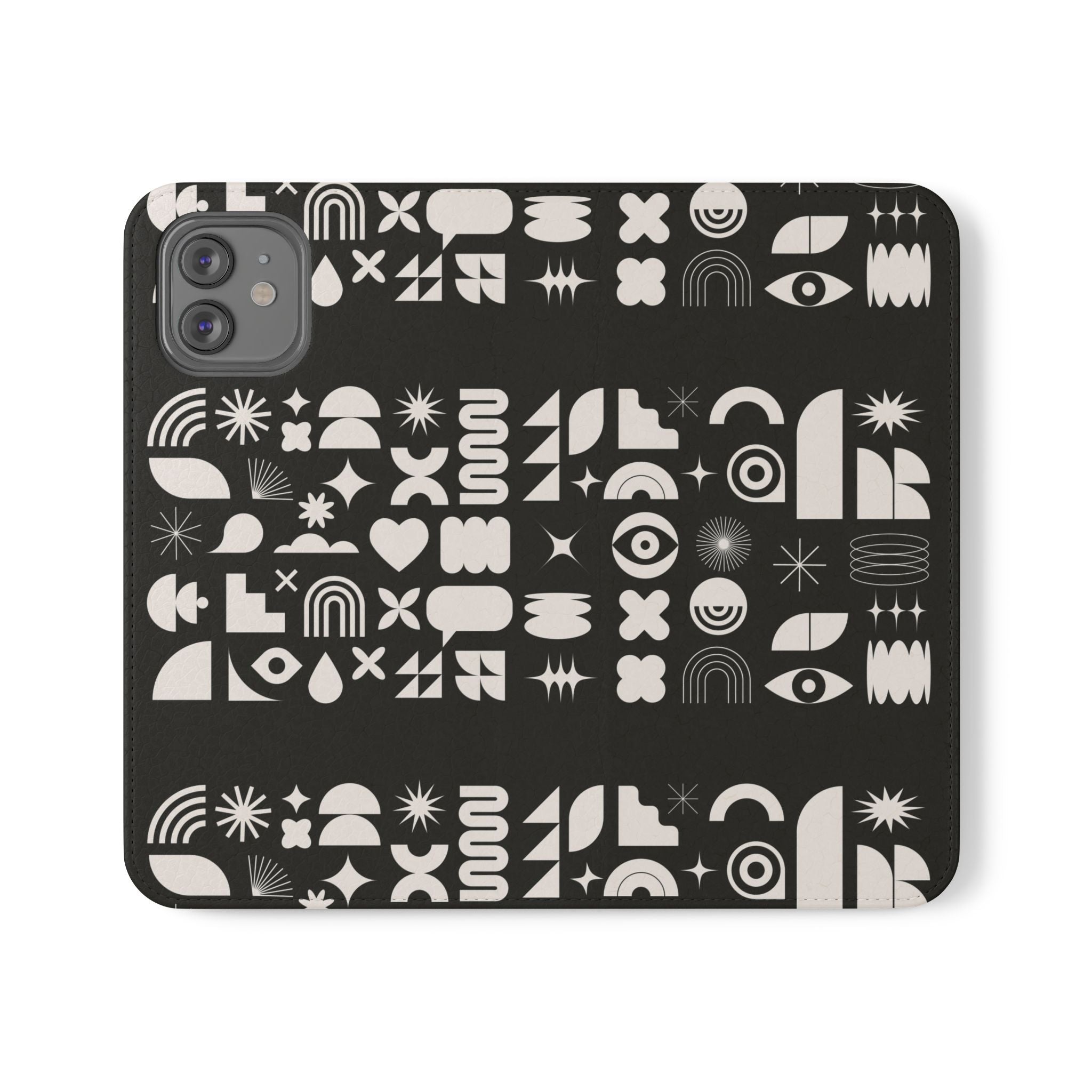 Stylish Flip Cases with Abstract Design - Versatile Phone Wallet for Everyday Use