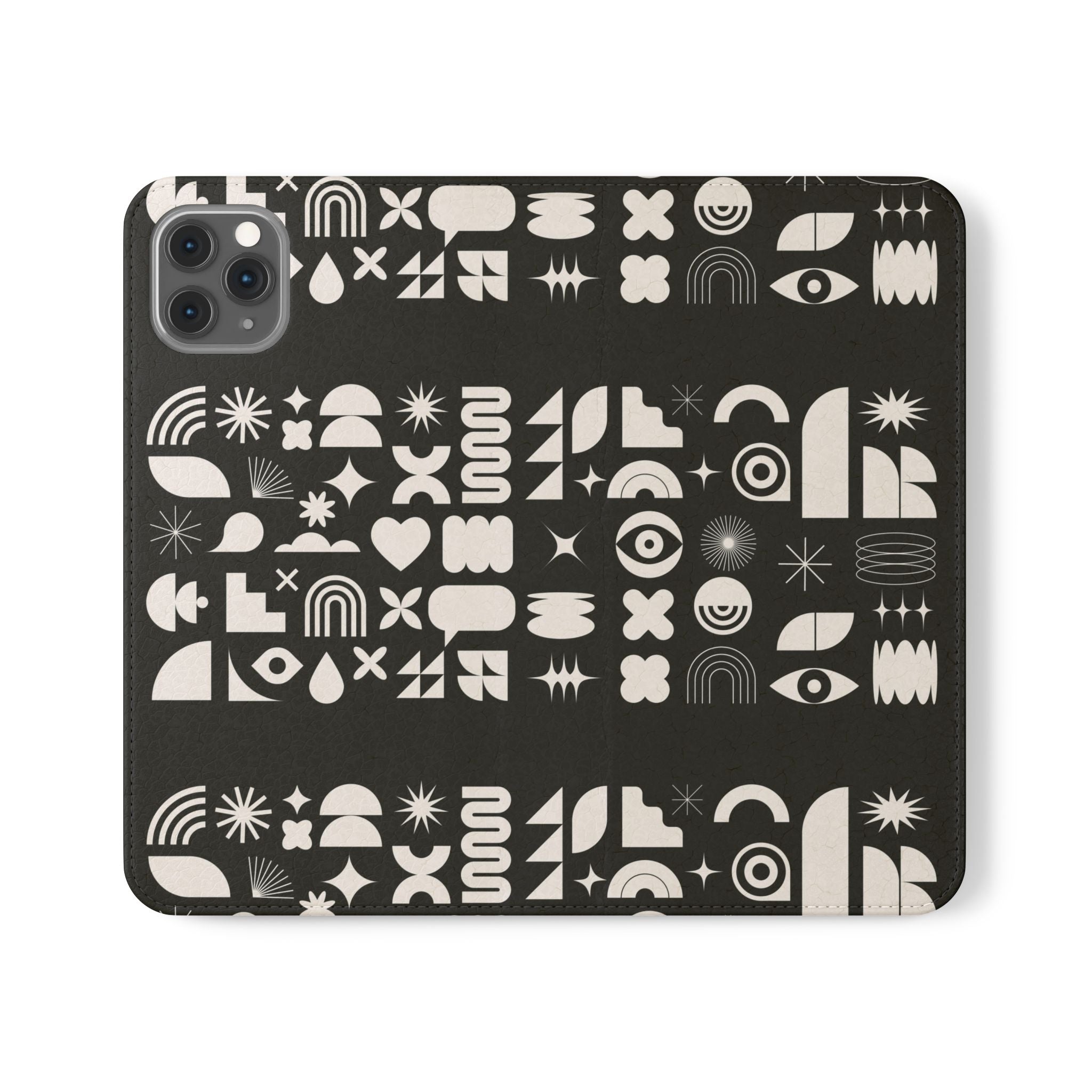 Stylish Flip Cases with Abstract Design - Versatile Phone Wallet for Everyday Use