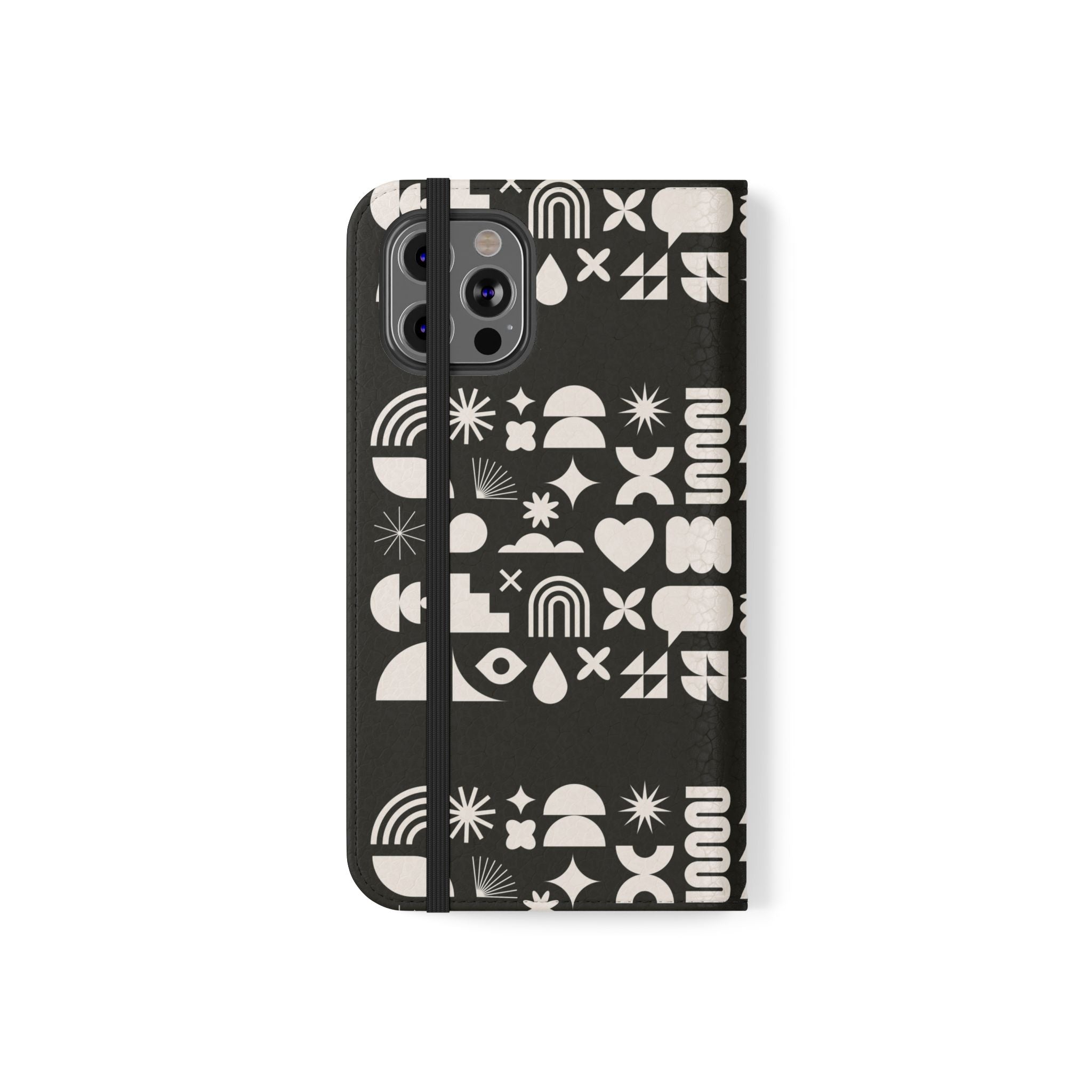 Stylish Flip Cases with Abstract Design - Versatile Phone Wallet for Everyday Use