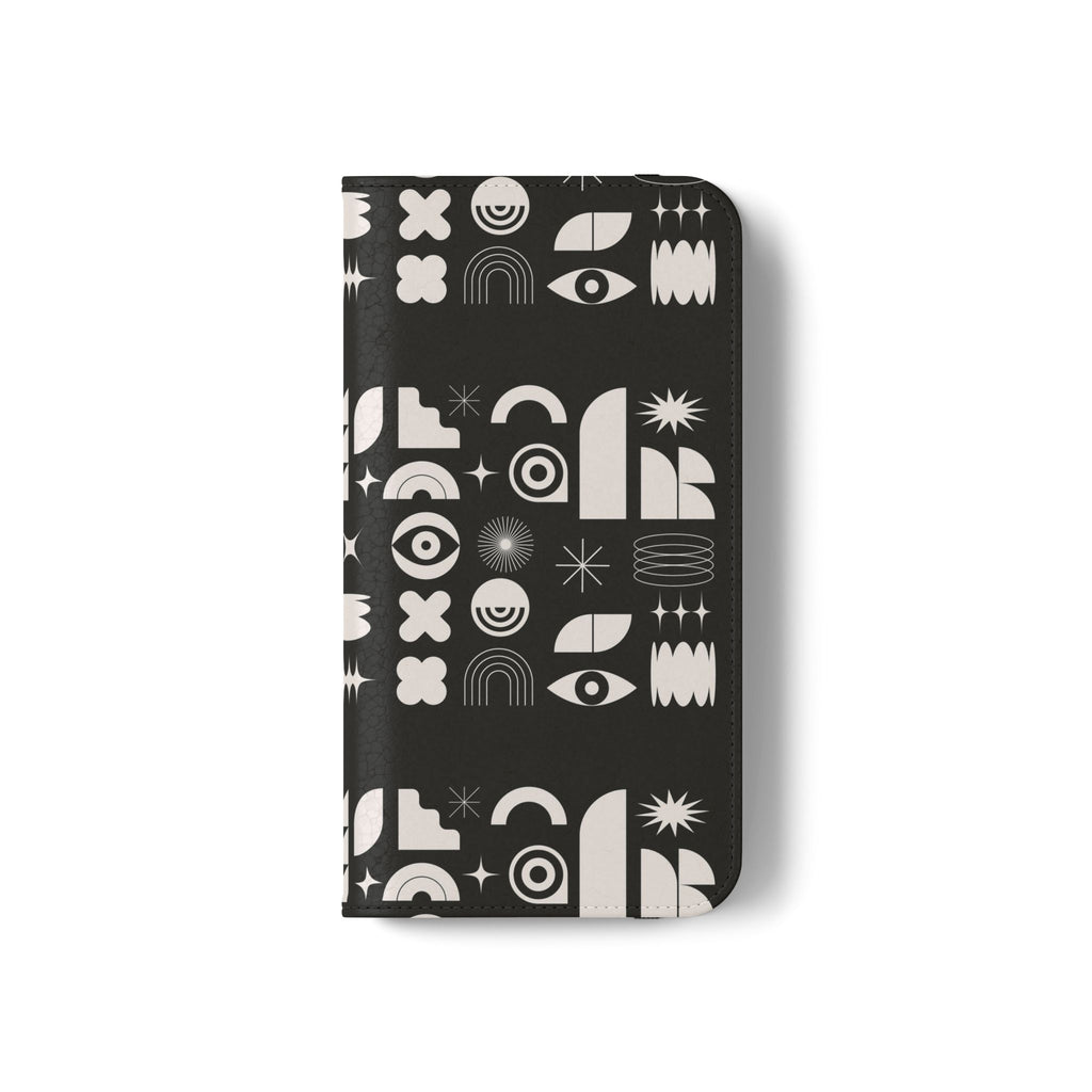 Stylish Flip Cases with Abstract Design - Versatile Phone Wallet for Everyday Use