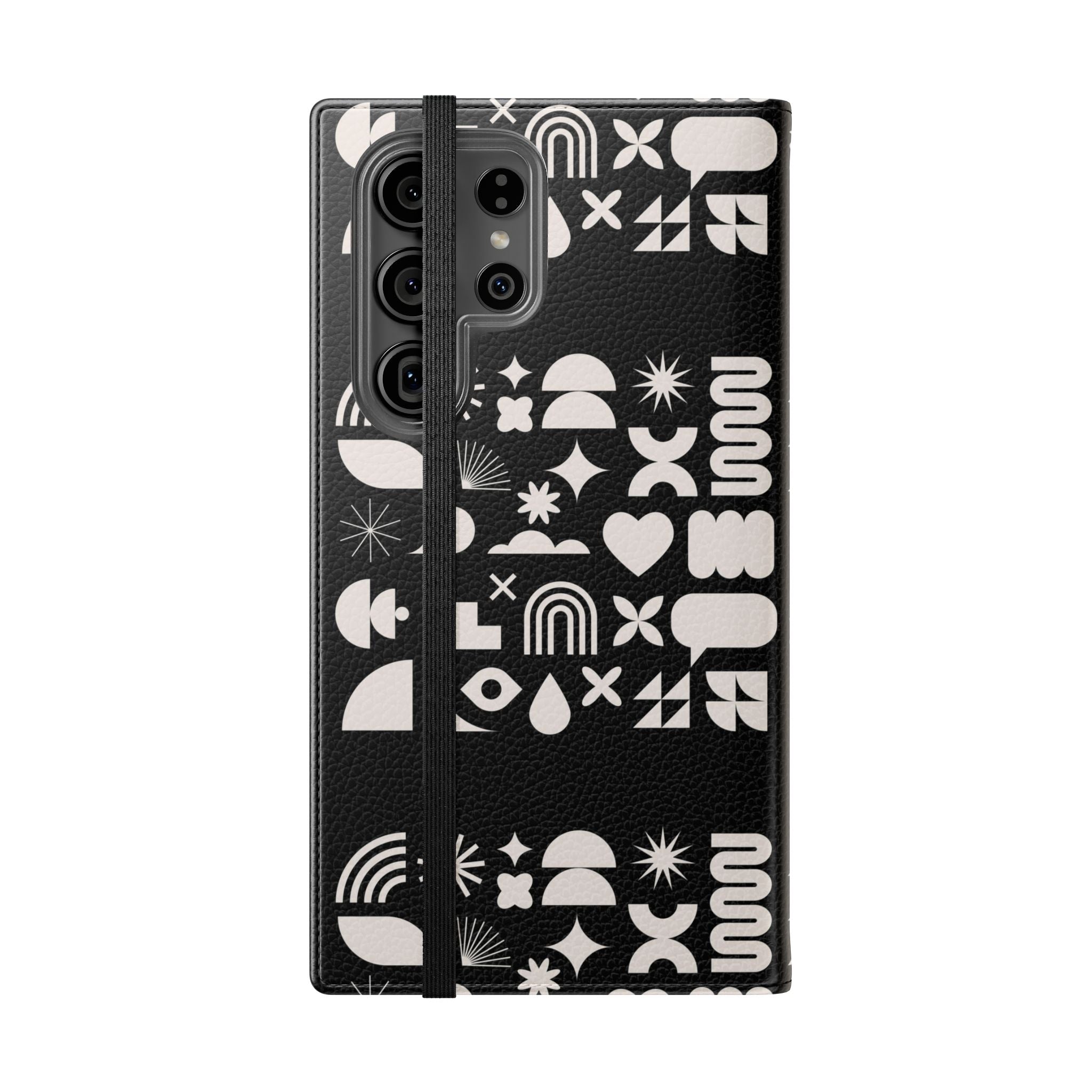 Stylish Flip Cases with Abstract Design - Versatile Phone Wallet for Everyday Use