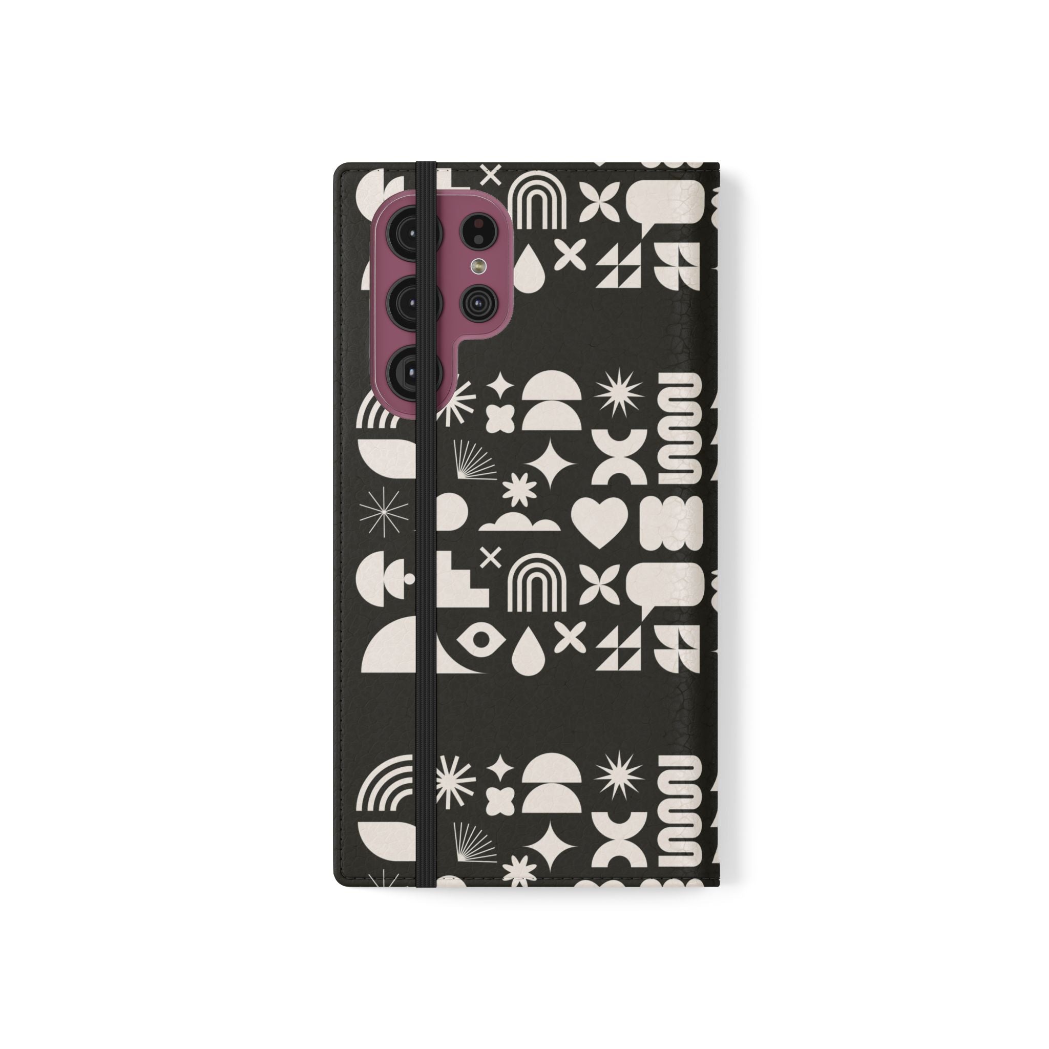 Stylish Flip Cases with Abstract Design - Versatile Phone Wallet for Everyday Use