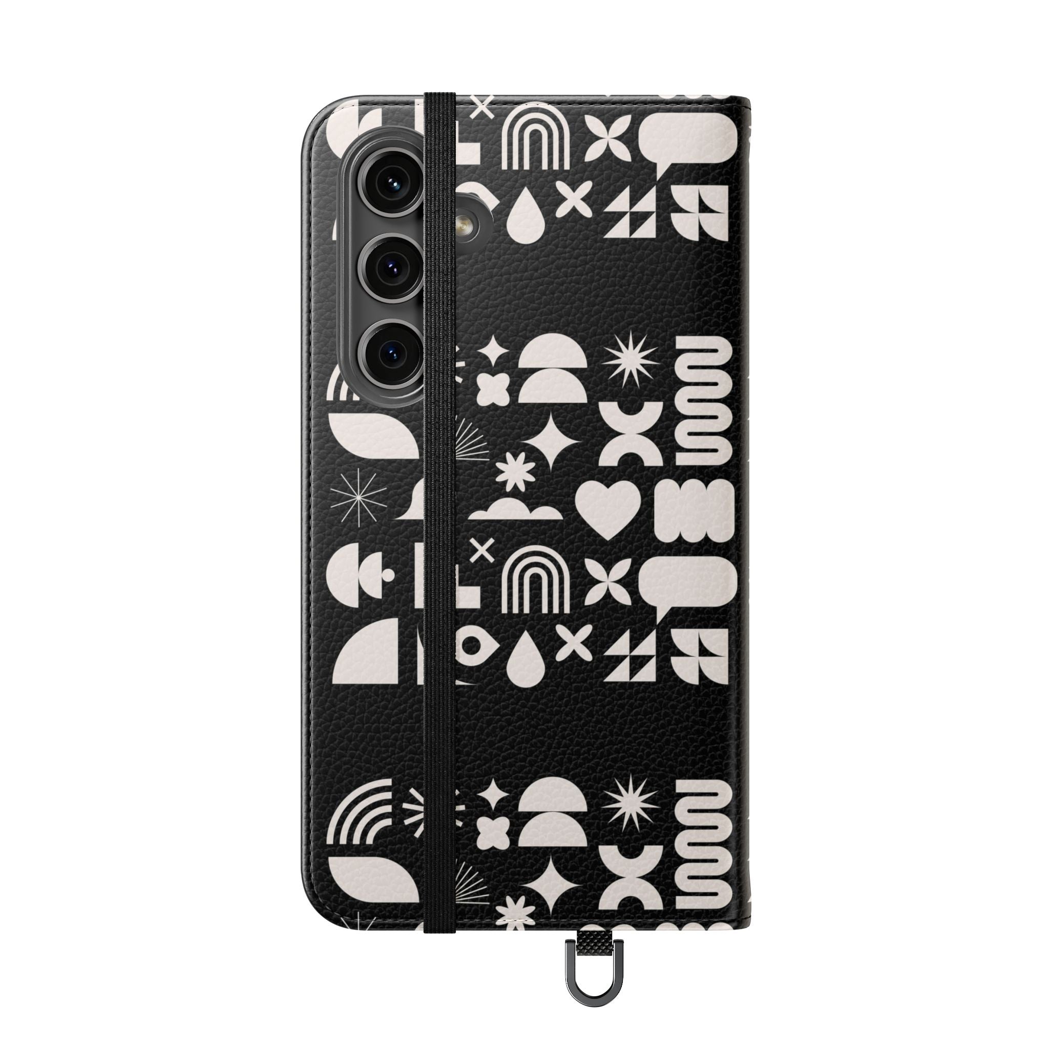 Stylish Flip Cases with Abstract Design - Versatile Phone Wallet for Everyday Use