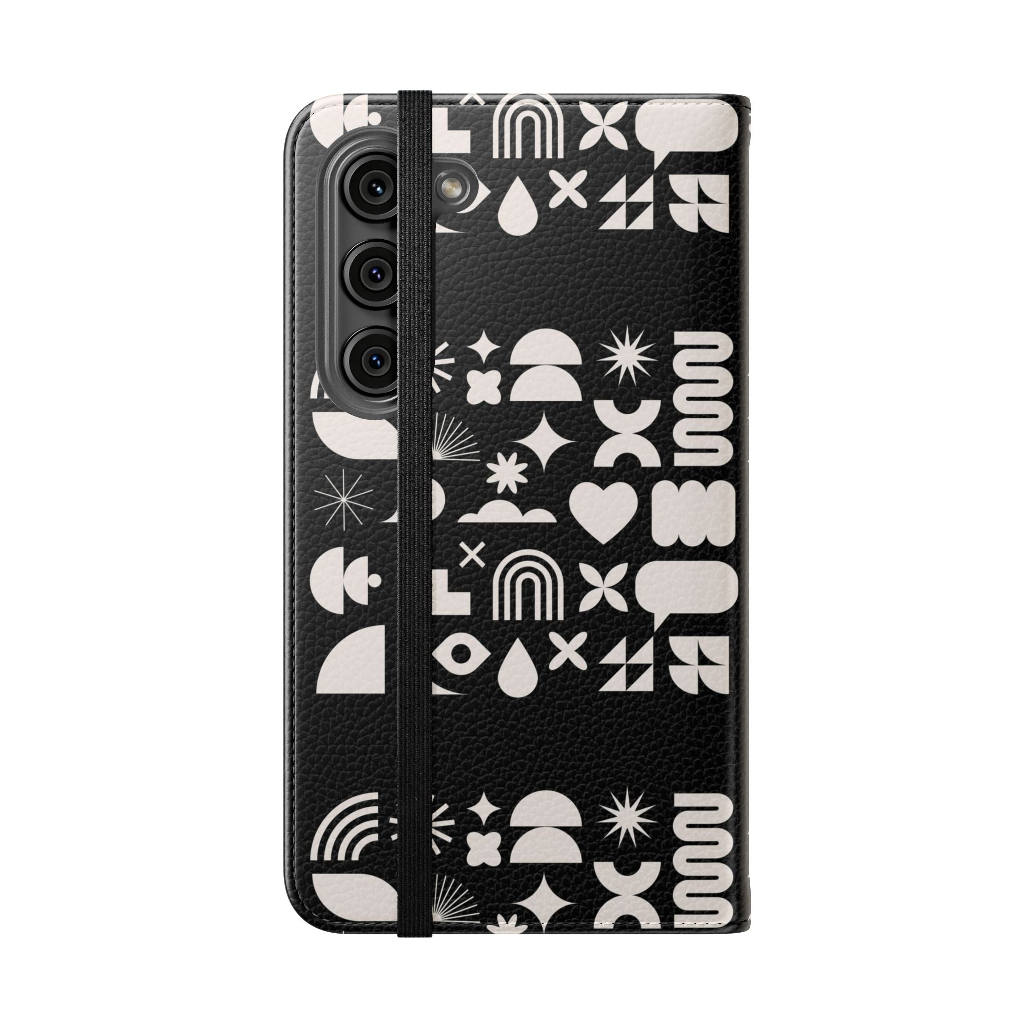 Stylish Flip Cases with Abstract Design - Versatile Phone Wallet for Everyday Use