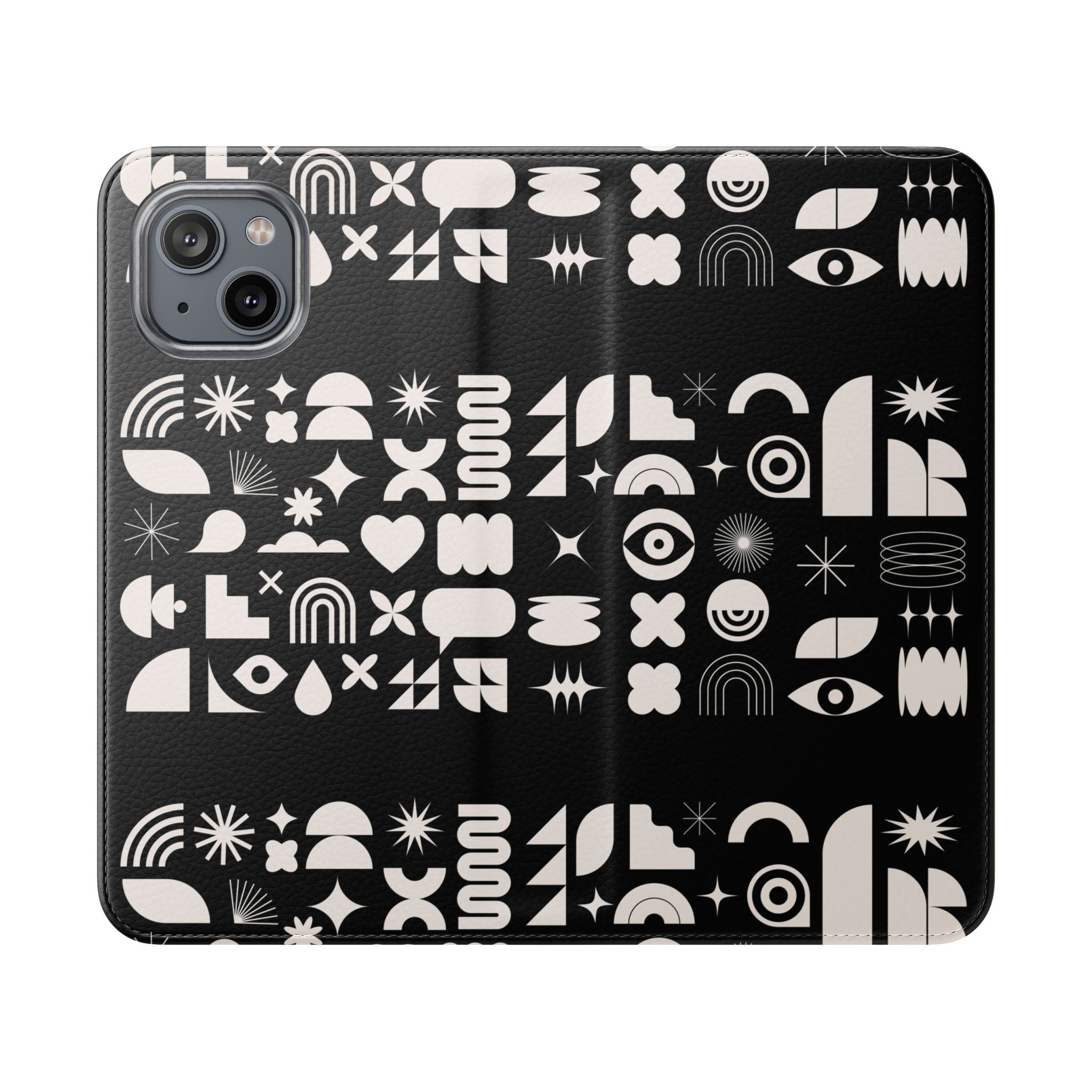 Stylish Flip Cases with Abstract Design - Versatile Phone Wallet for Everyday Use